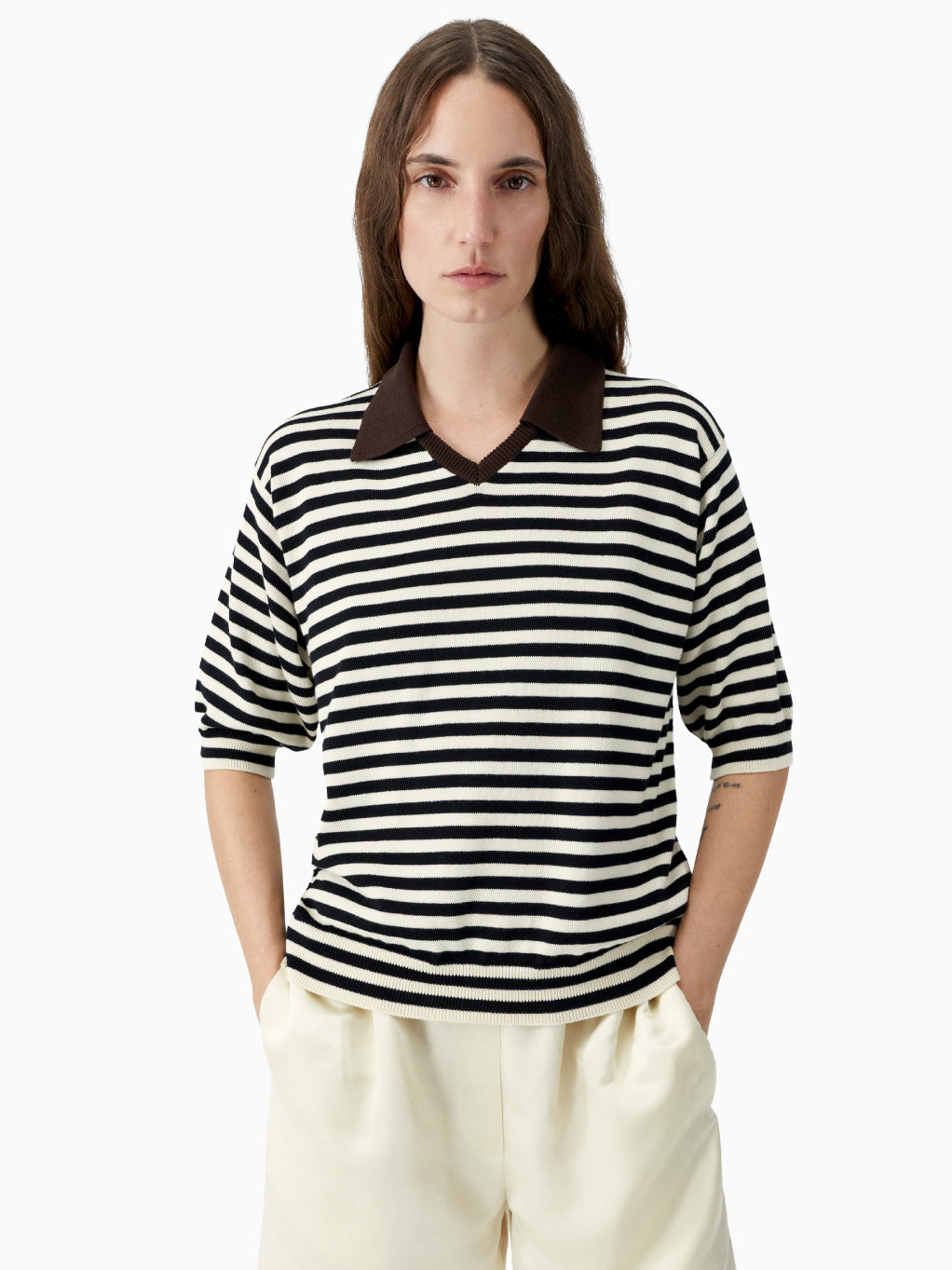 Organic Cotton V-Neck Polo