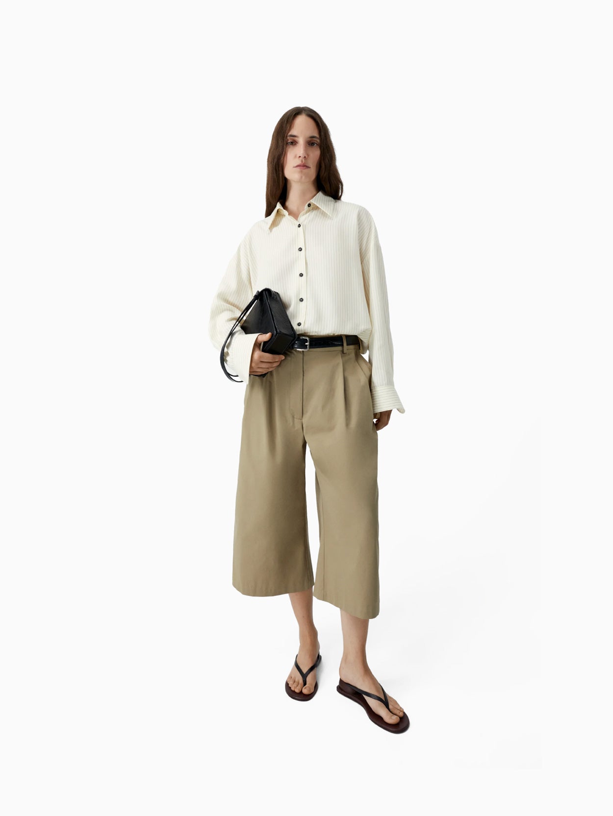 Oversized Penchil Striped Shirt