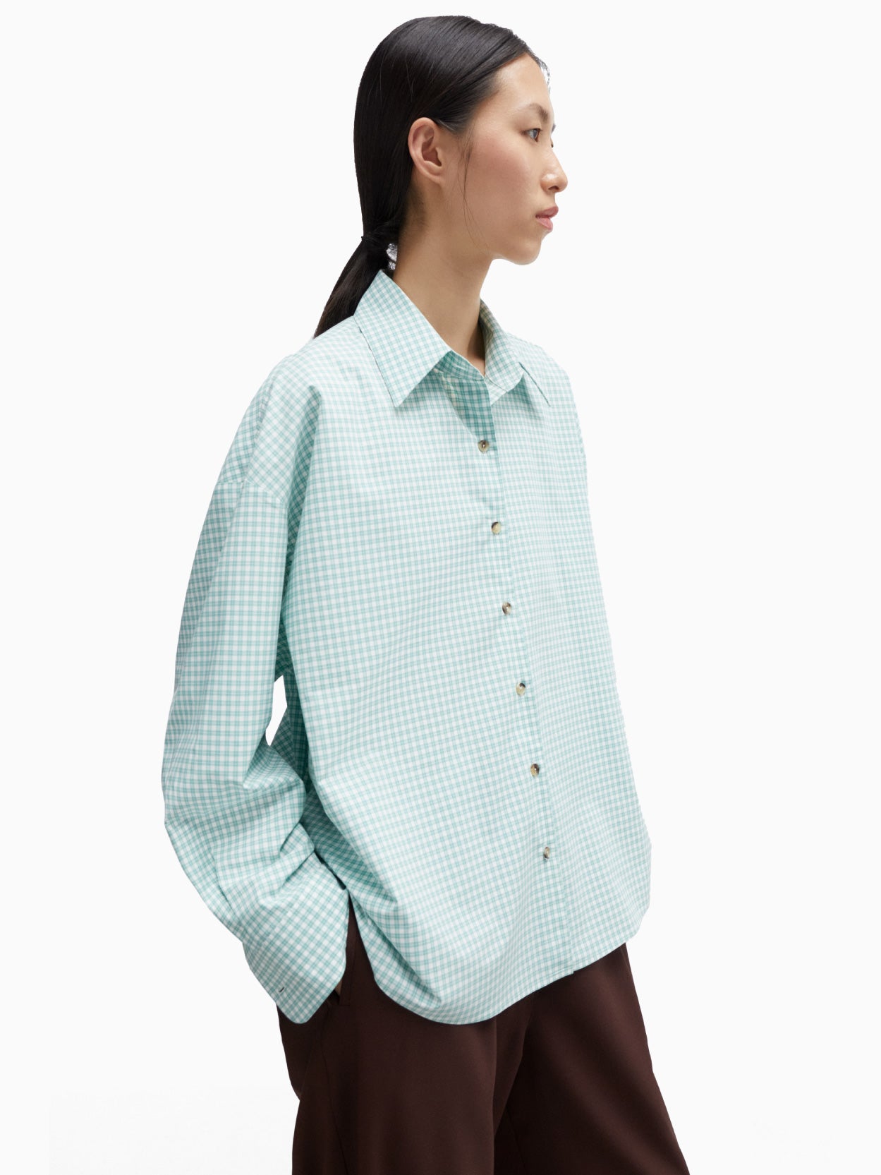 Oversized Shirt Vichy Green