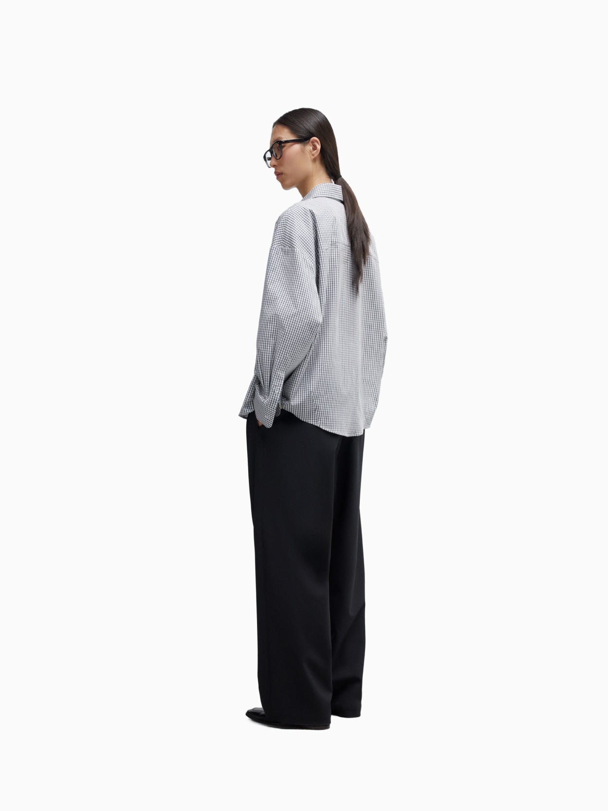 Oversized Shirt Vichy Grey