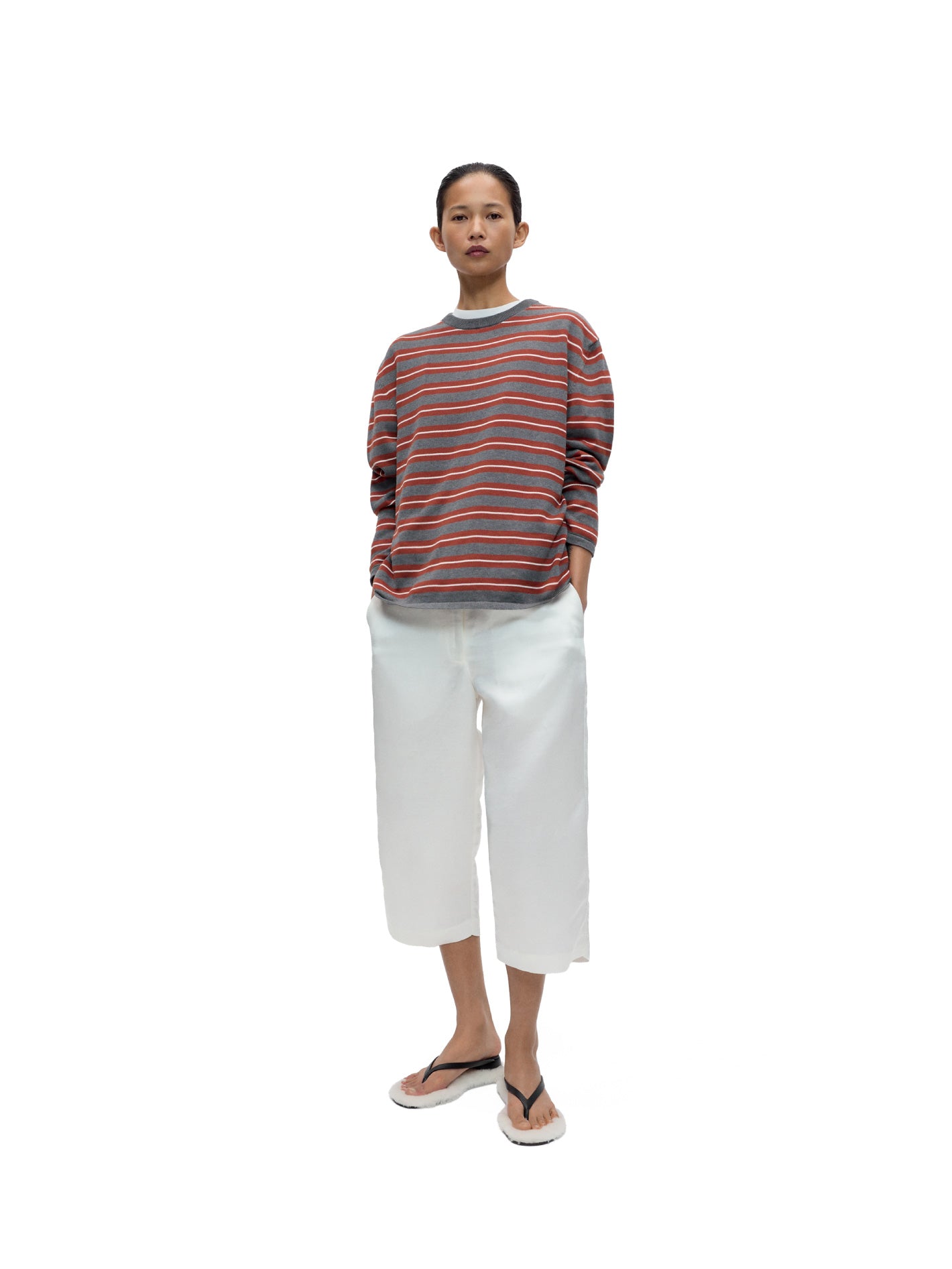 Organic Cotton Striped Long-Sleeve Tee