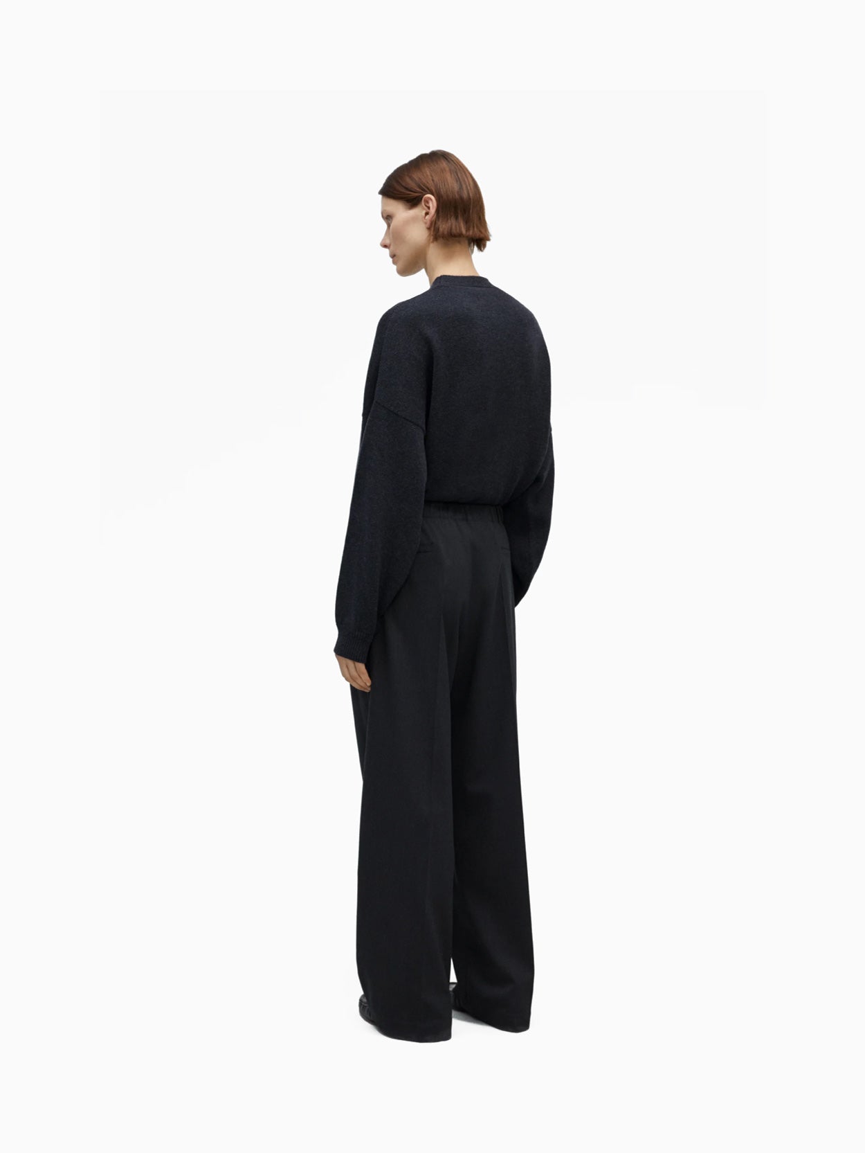 Pleated Relaxed Pants Anthracite
