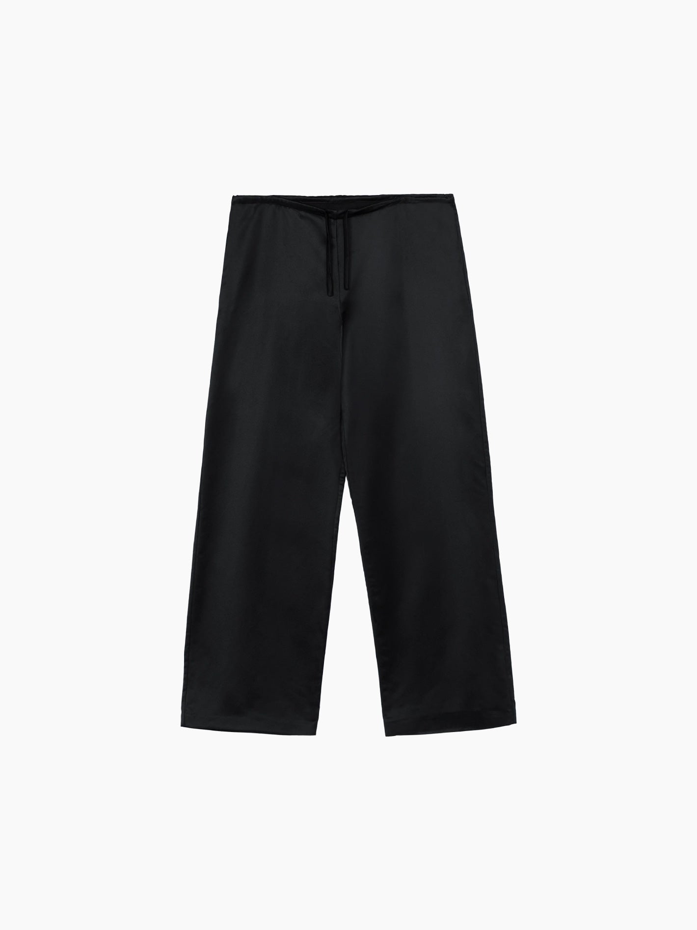 Satin Relaxed Pants Black