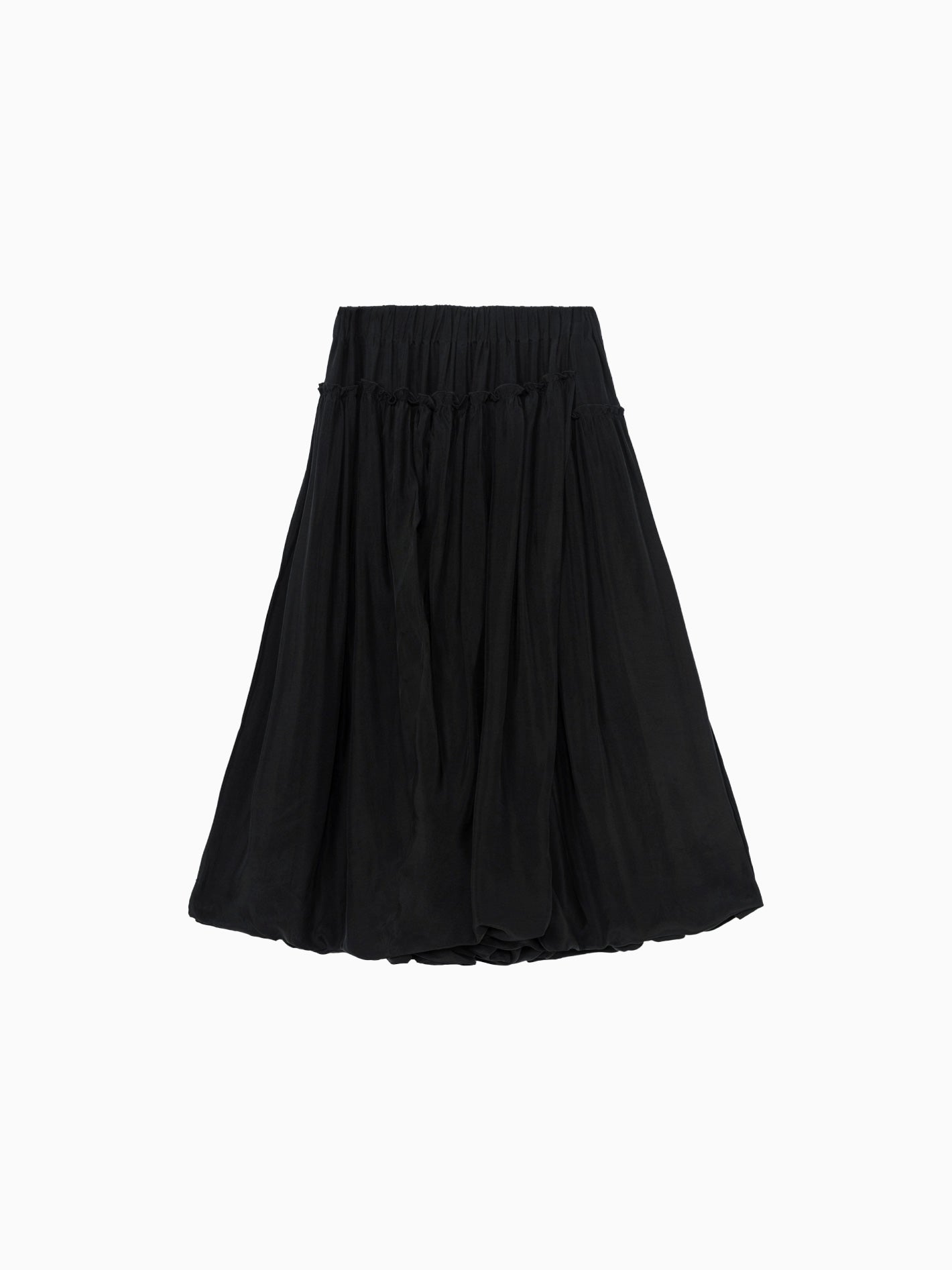 Ruffled Skirt Pants Black