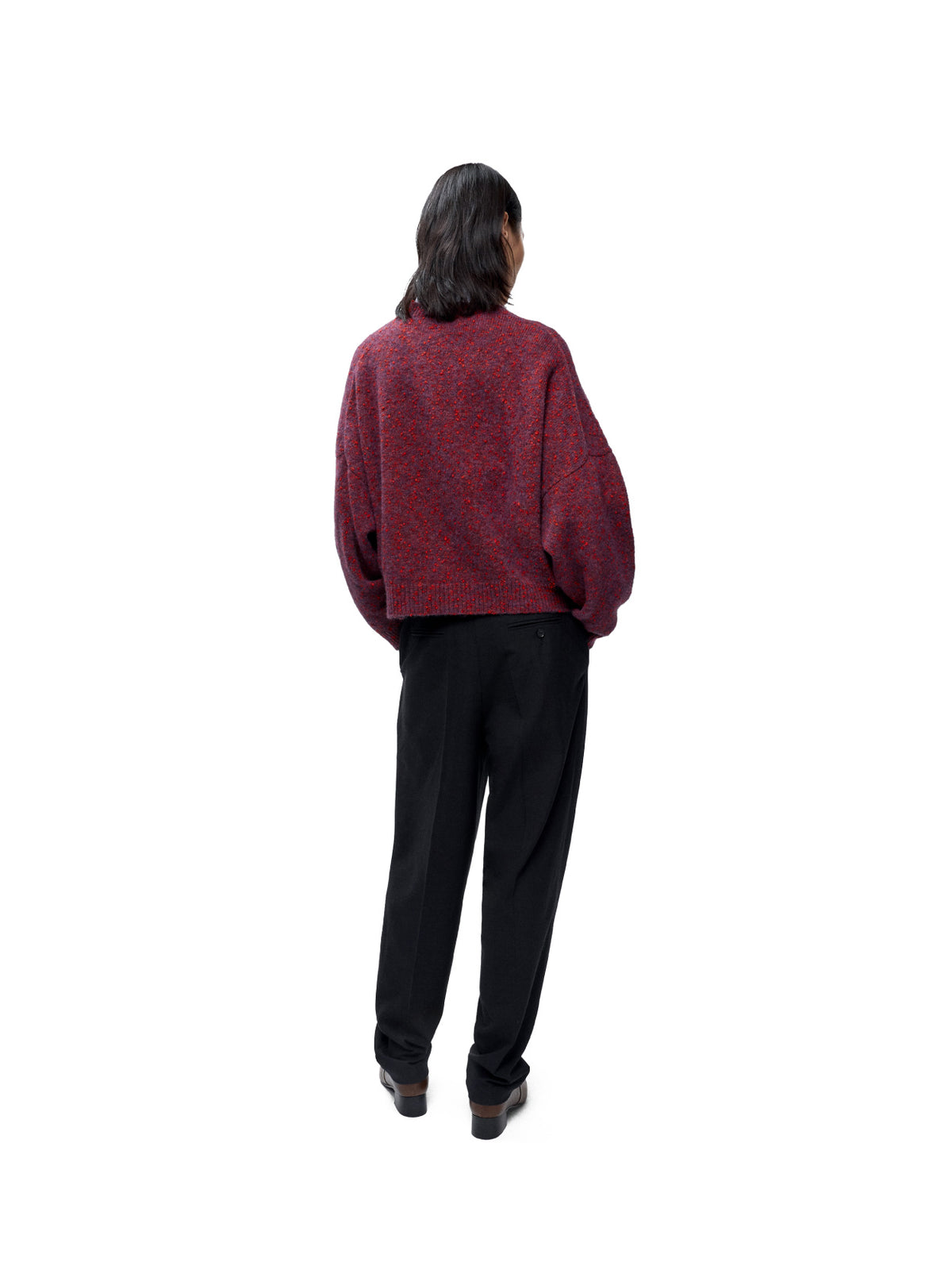 Speckled Crewneck Sweater Beaujolais