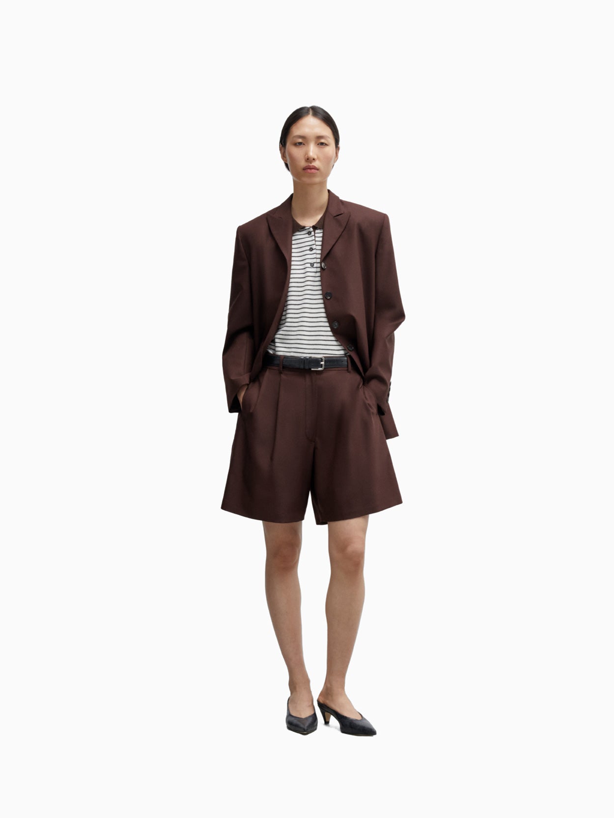 Tailored Bermuda Burgundy