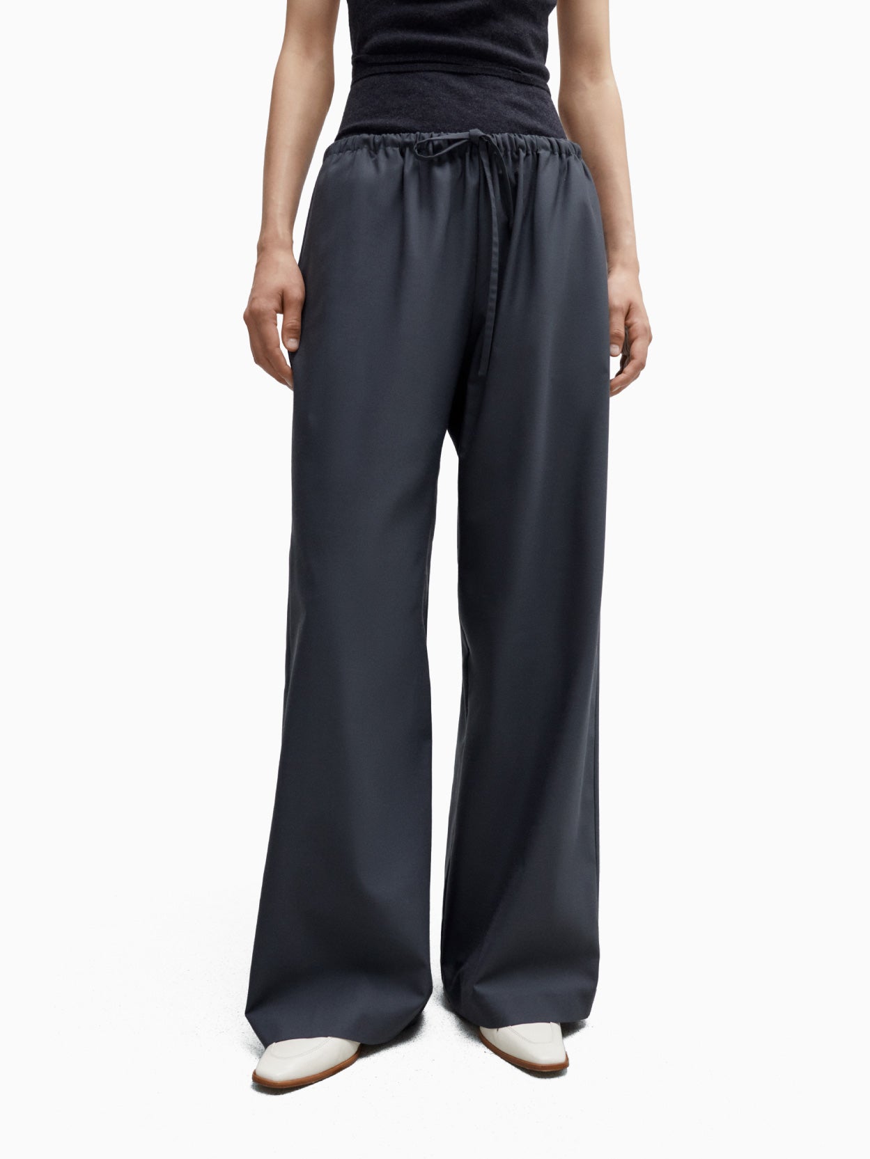 Tailored Drawstring Pants Ebony