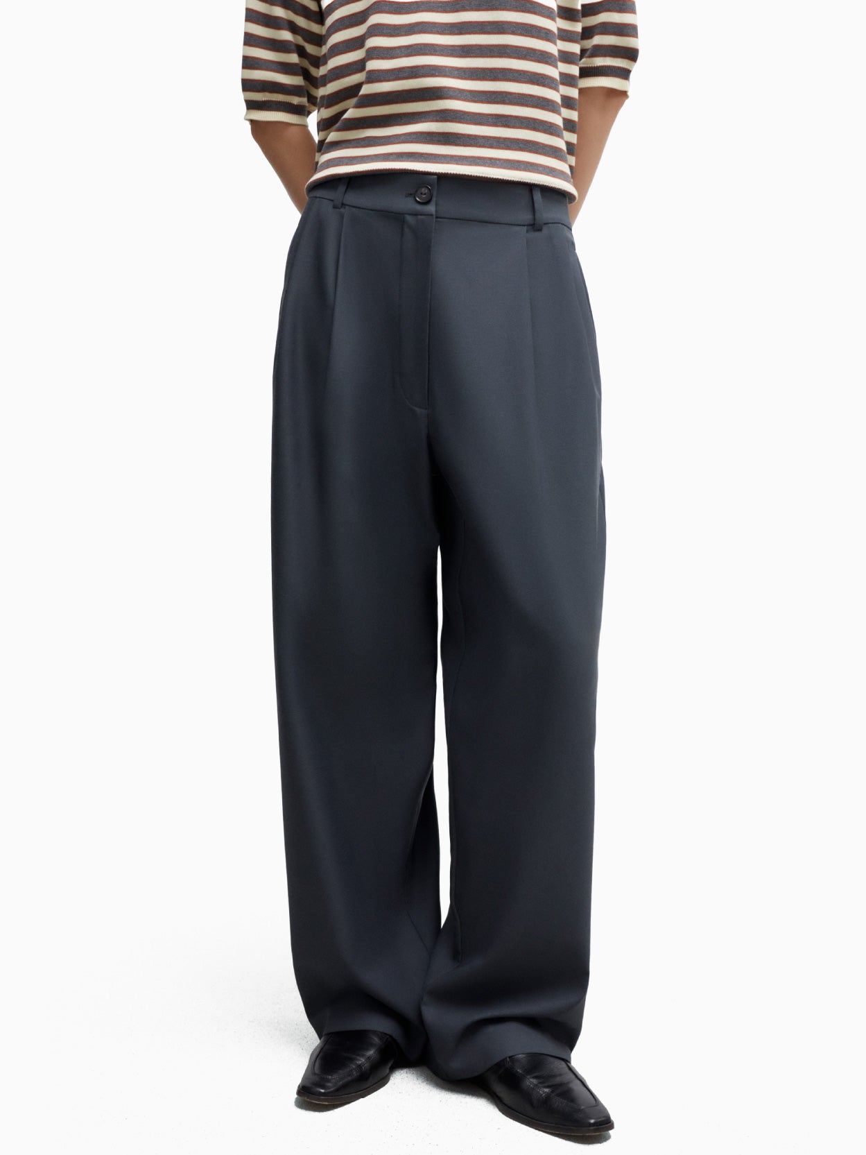 Tailored Masculine Pants Ebony