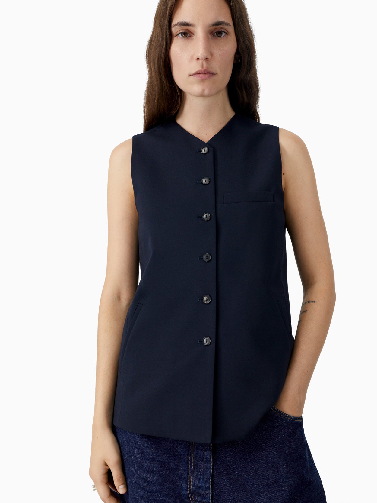 Tailored Vest Navy