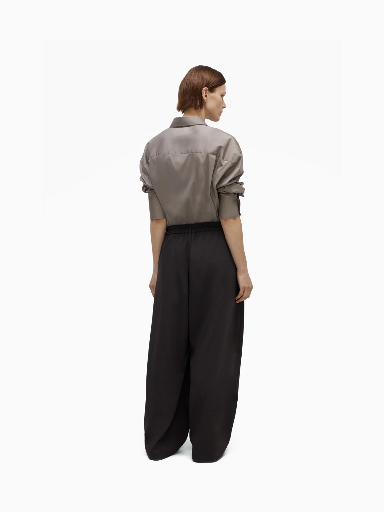 Tailoring Crossover Pants Dark Brown