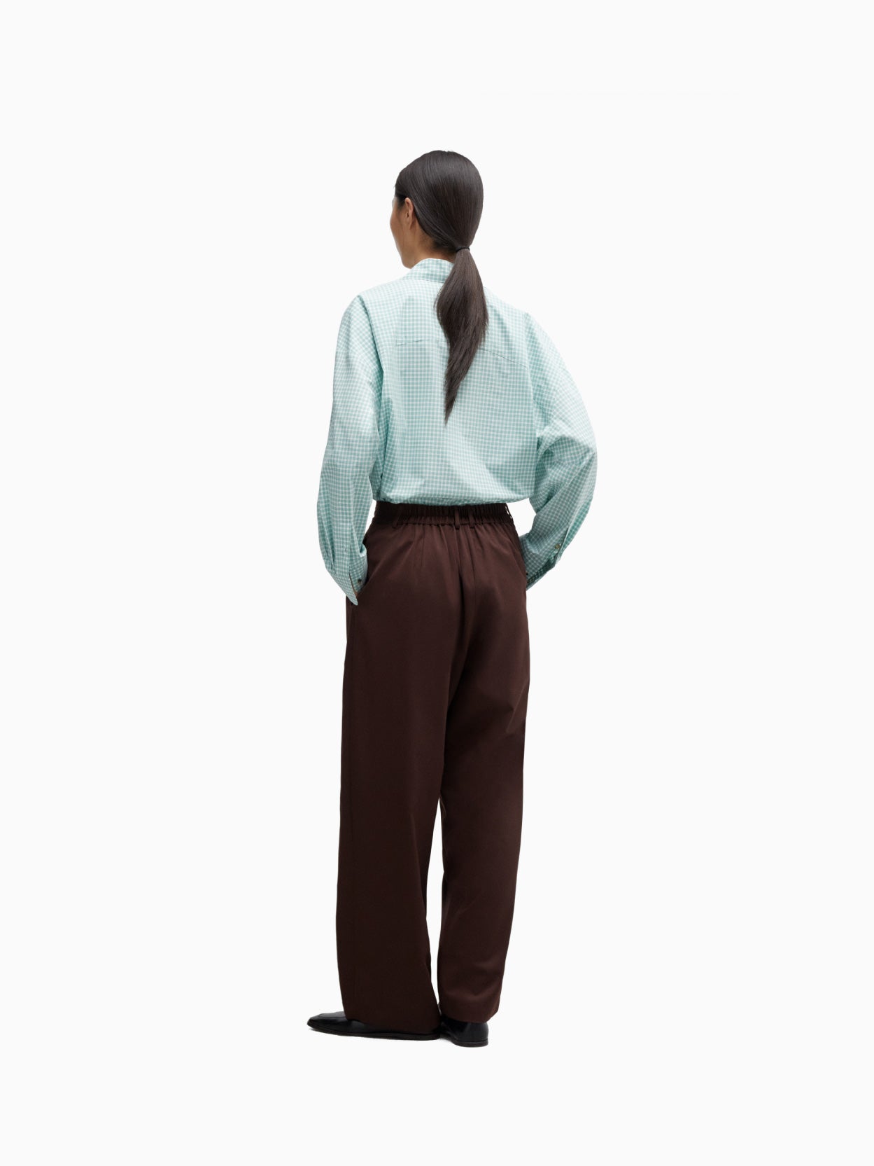 Tailored Masculine Pants Burgundy