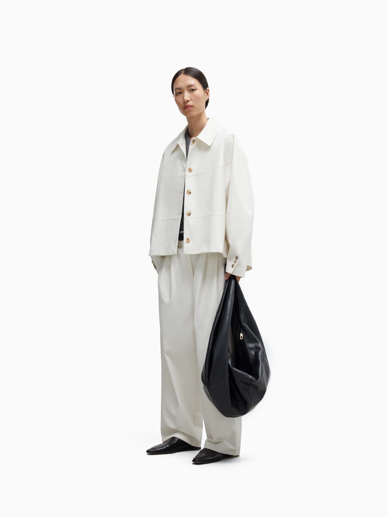 Technical Cocoon Jacket White