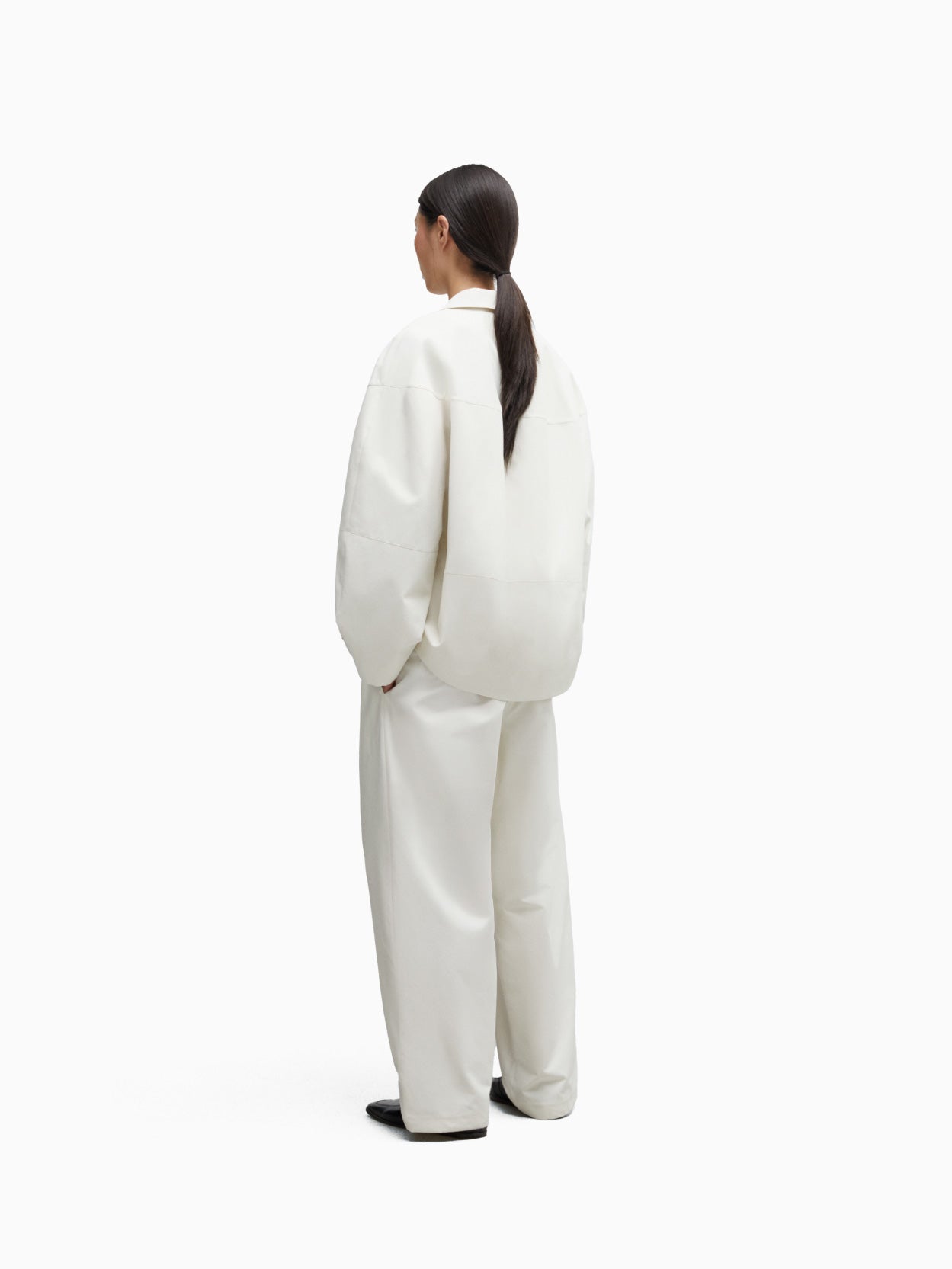 Technical Cocoon Jacket White