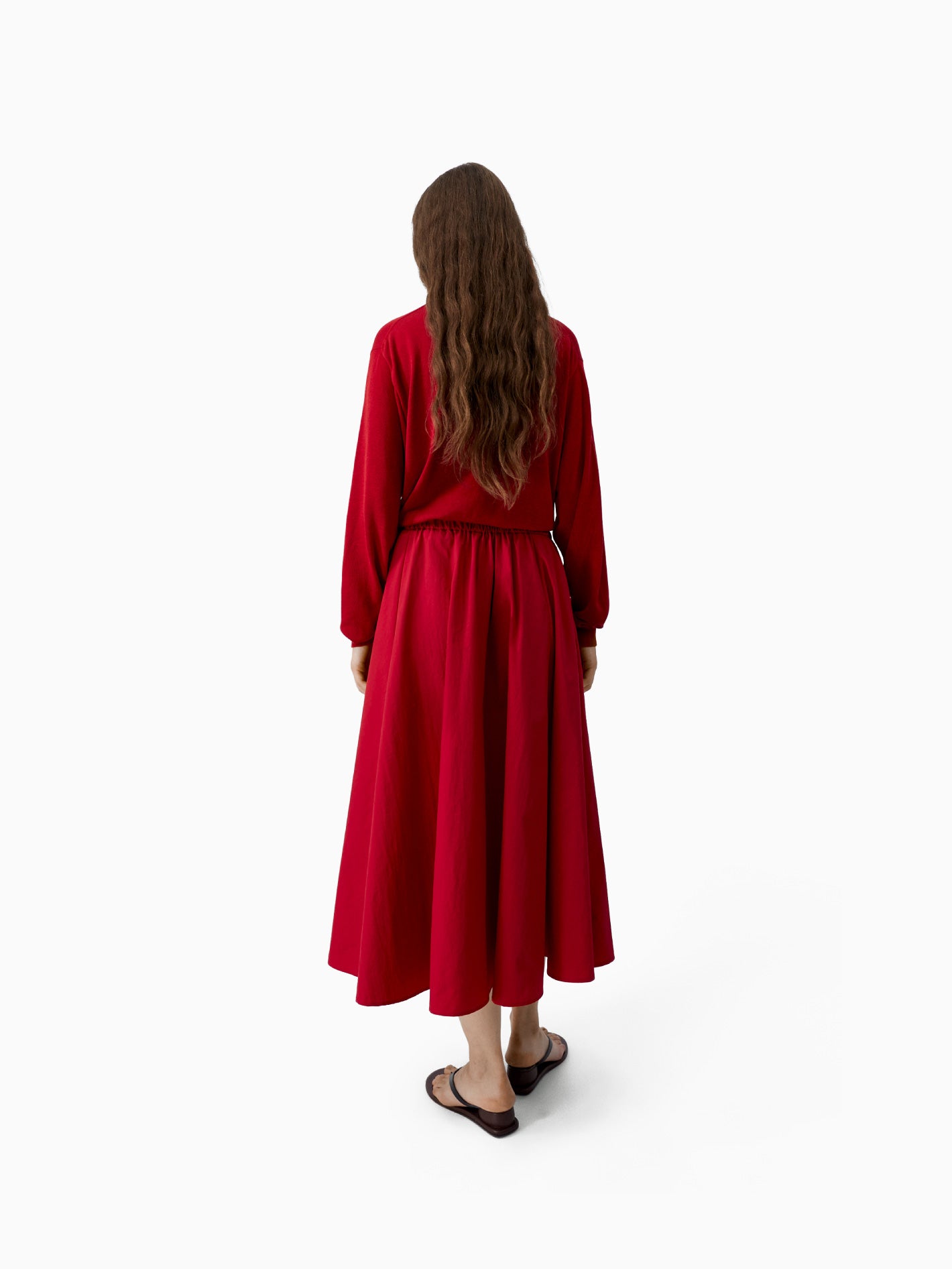 Cotton & Silk Cardigan Red