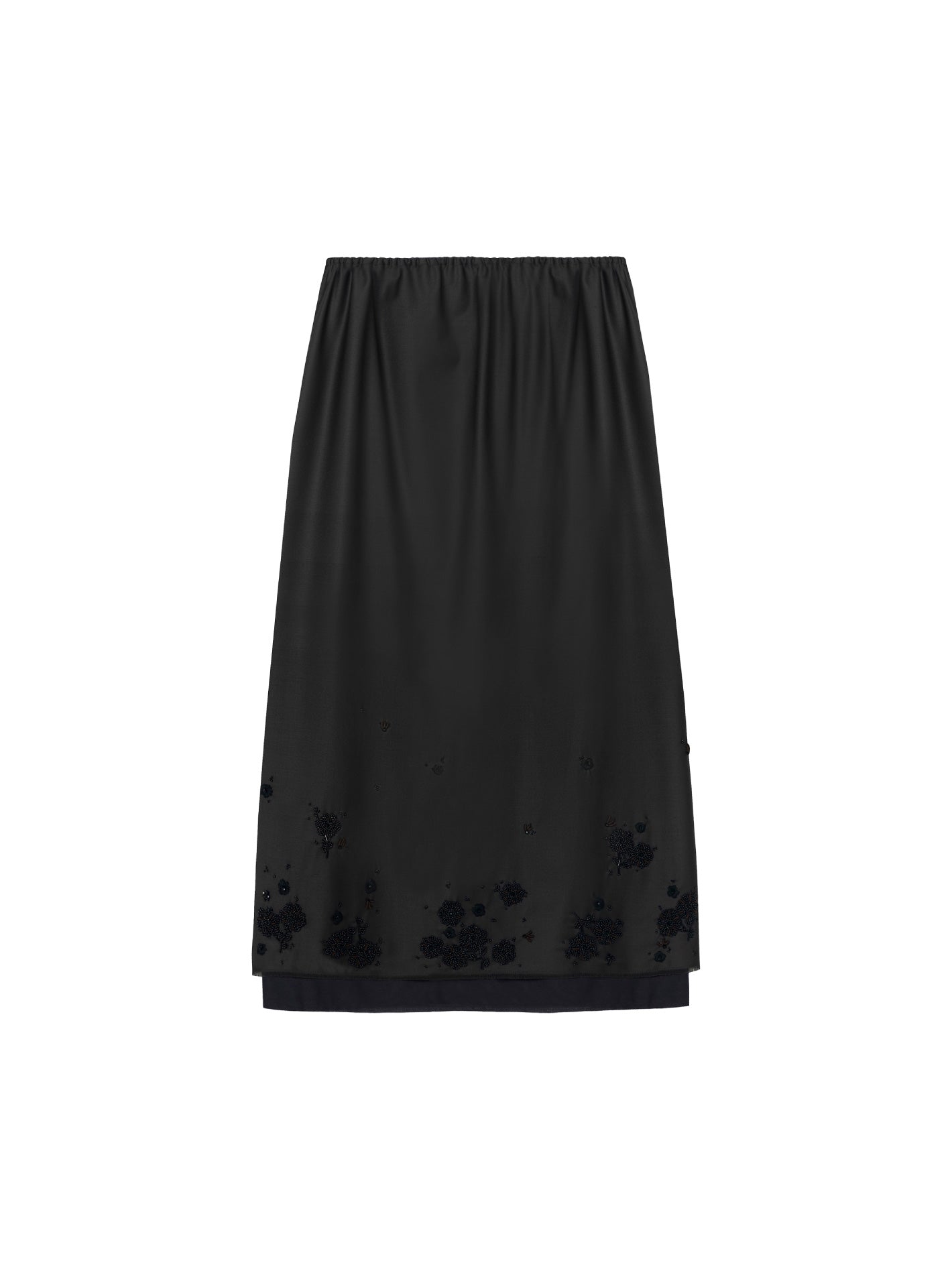 Tailored Embellished Skirt Dark Brown