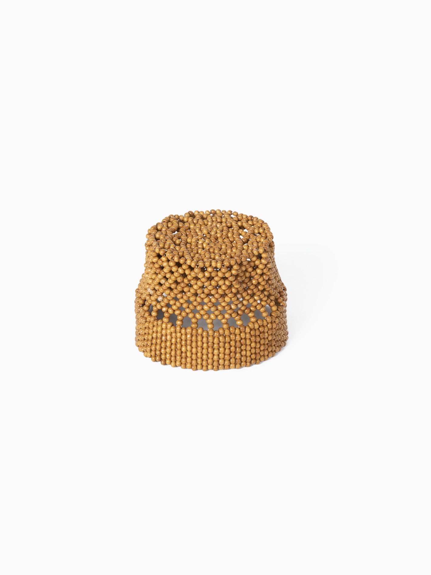 Wooden Beads Bucket Ochre