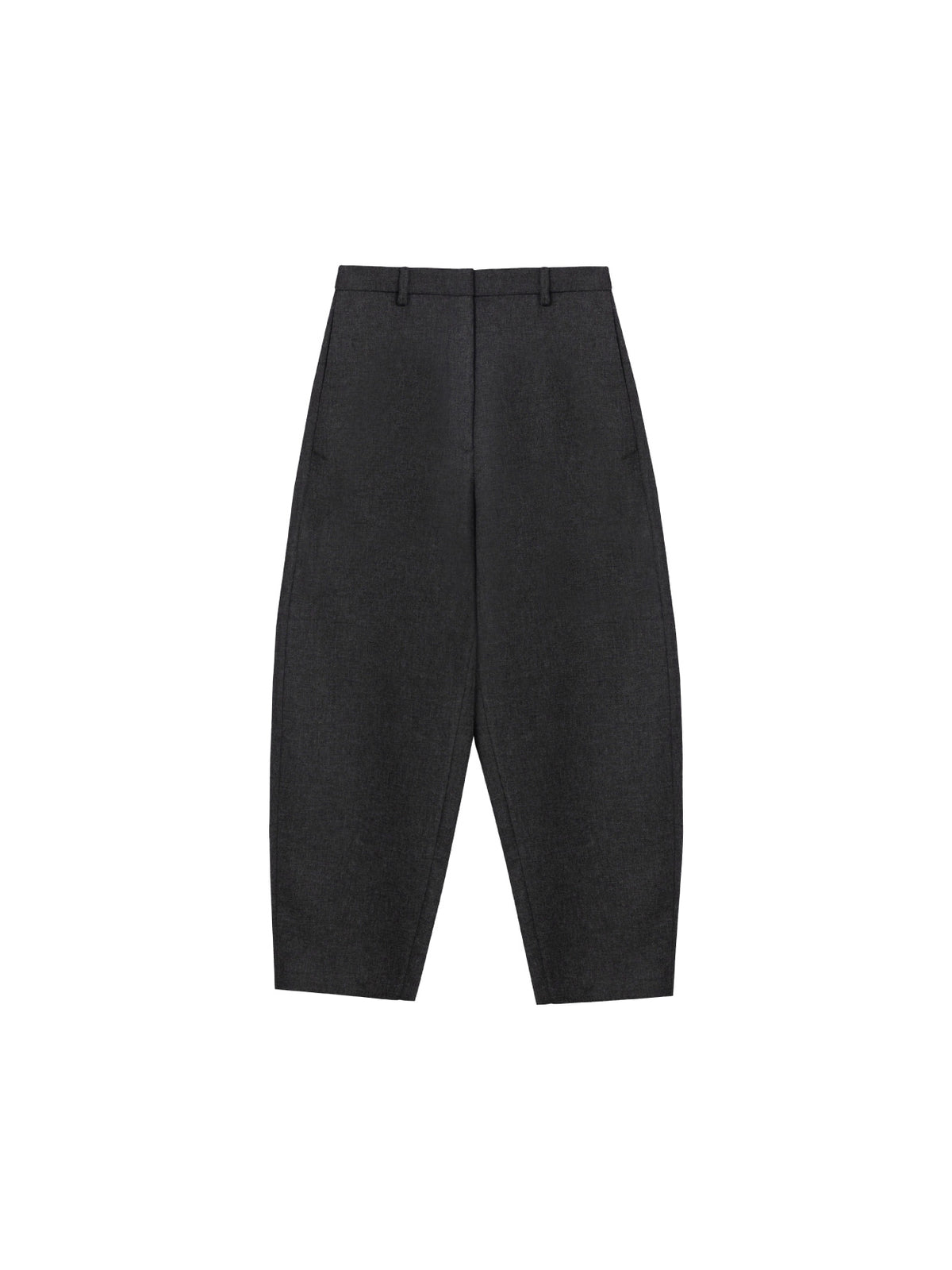 Wool Curved Pants Anthracite