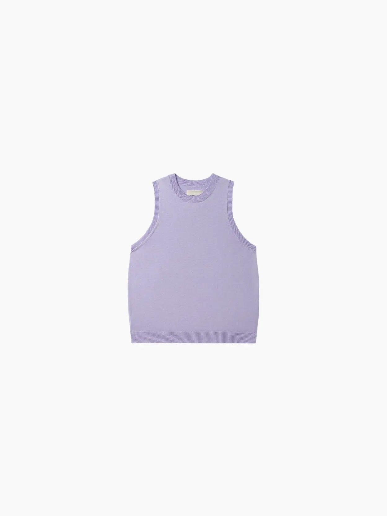 A Cotton Tank Top Cardo from Cordera is centered against a plain white background. The tank top has a simple, classic design with a crew neckline and ribbed trim on the neck, armholes, and hem. Perfect for adding a touch of Barcelona-inspired style to any outfit.