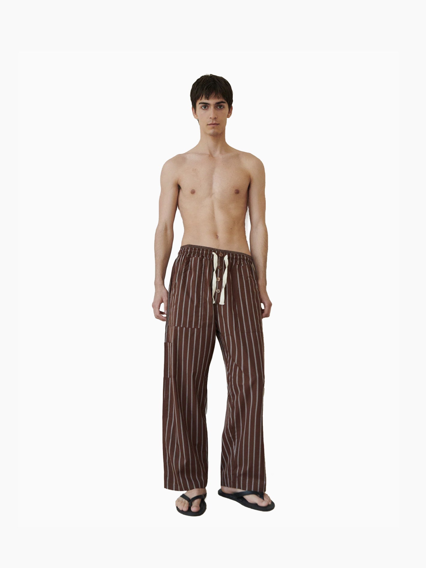 Cover Up Trousers Brown Stripes