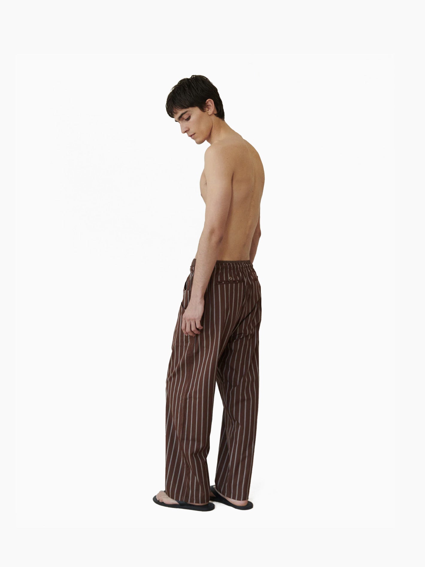 Cover Up Trousers Brown Stripes