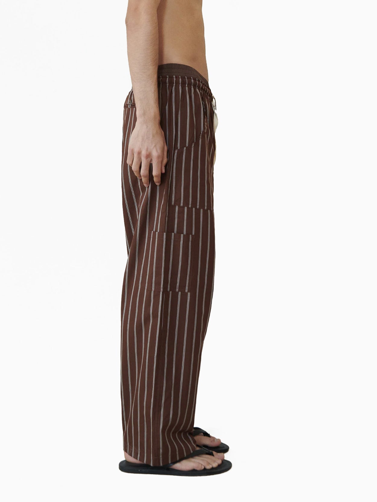 Cover Up Trousers Brown Stripes