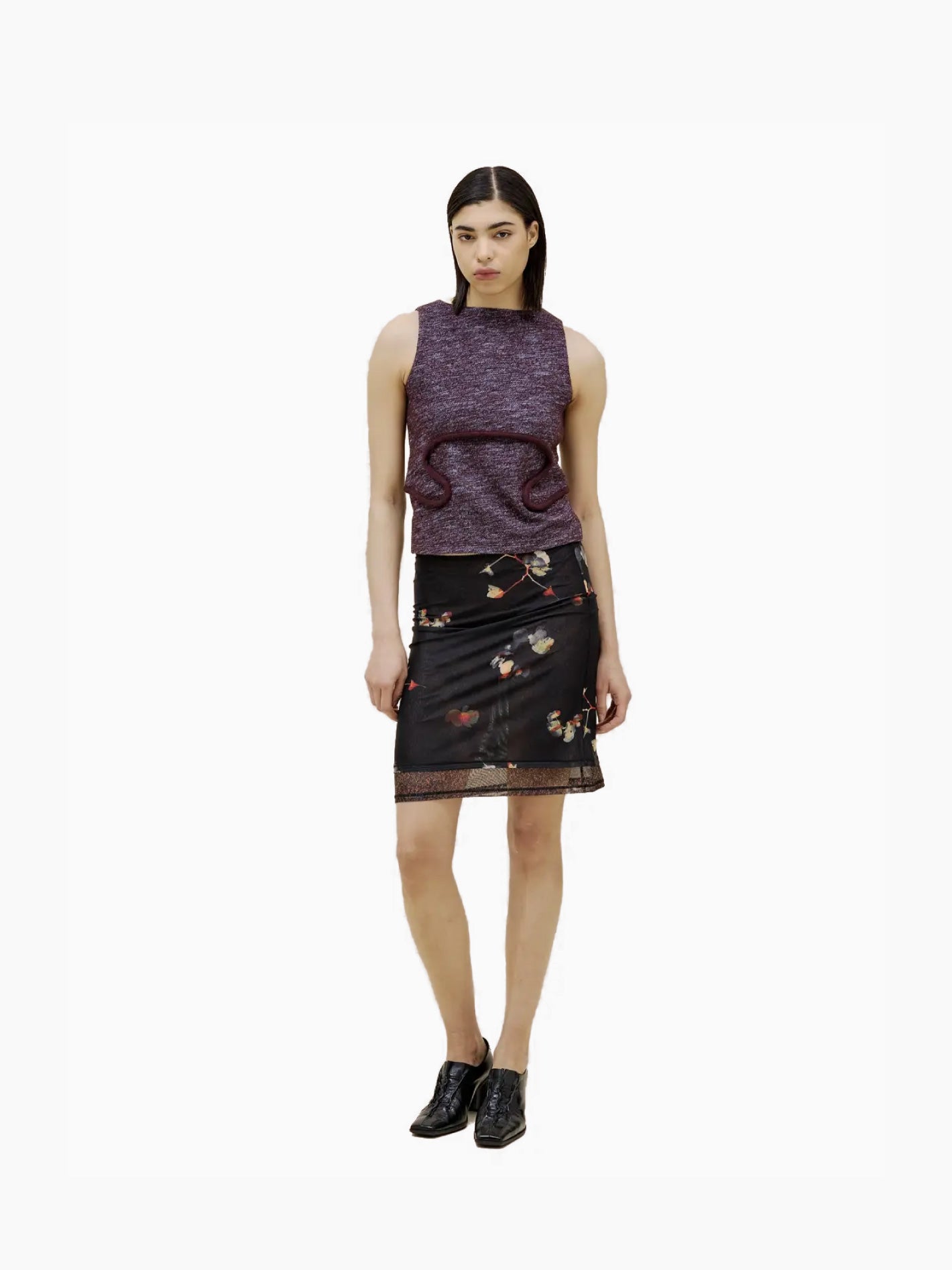 Duet Skirt Black Pansy