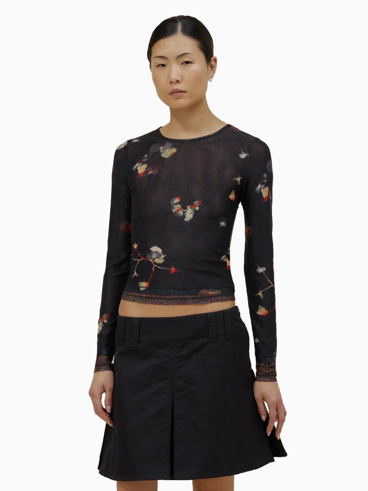 Duet Top Black Pansy