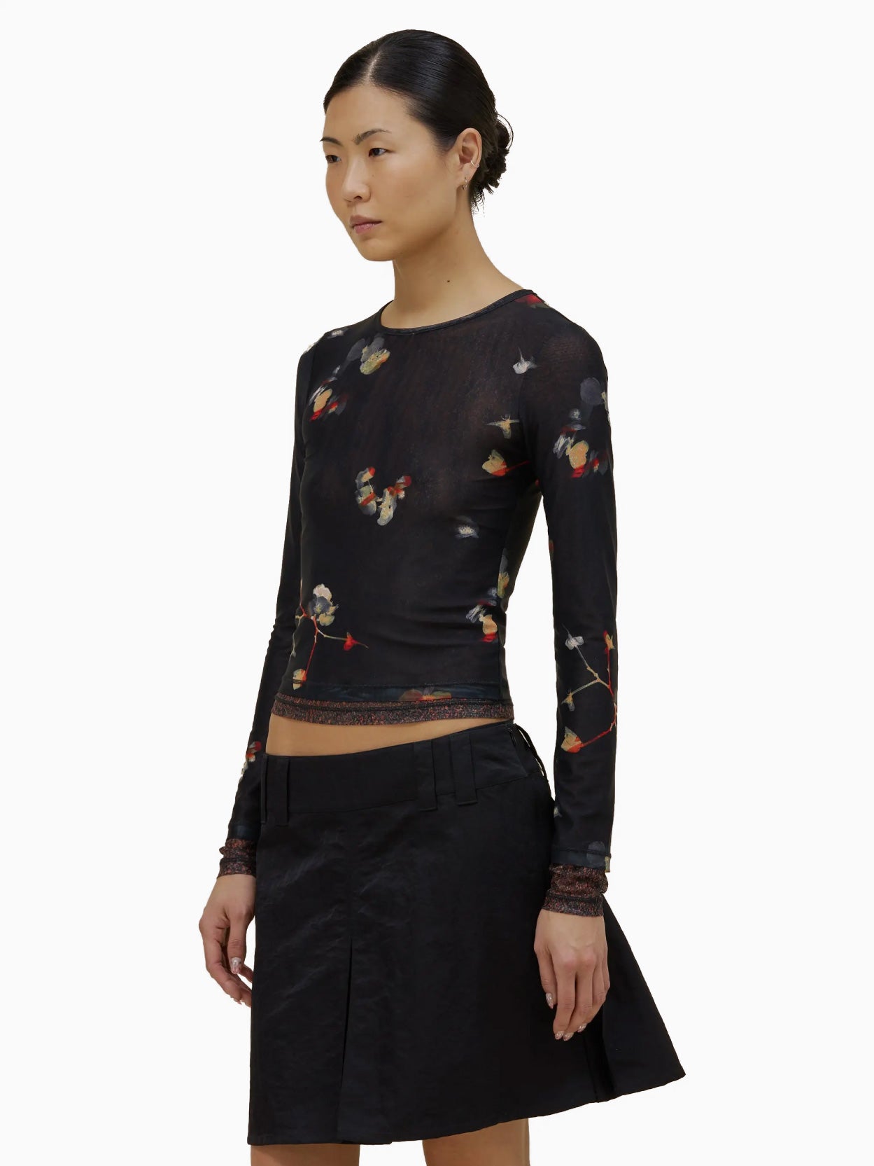 Duet Top Black Pansy