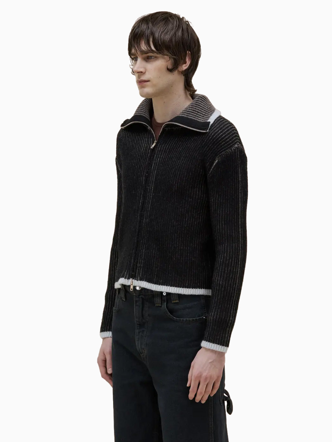 Huddle Zip Sweater Blackbird