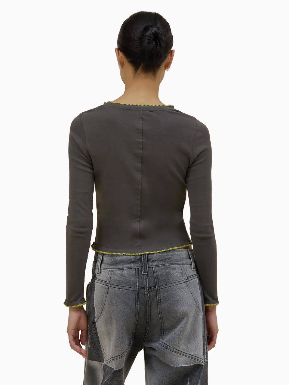 Lapped Baby Crewneck Charcoal Edge