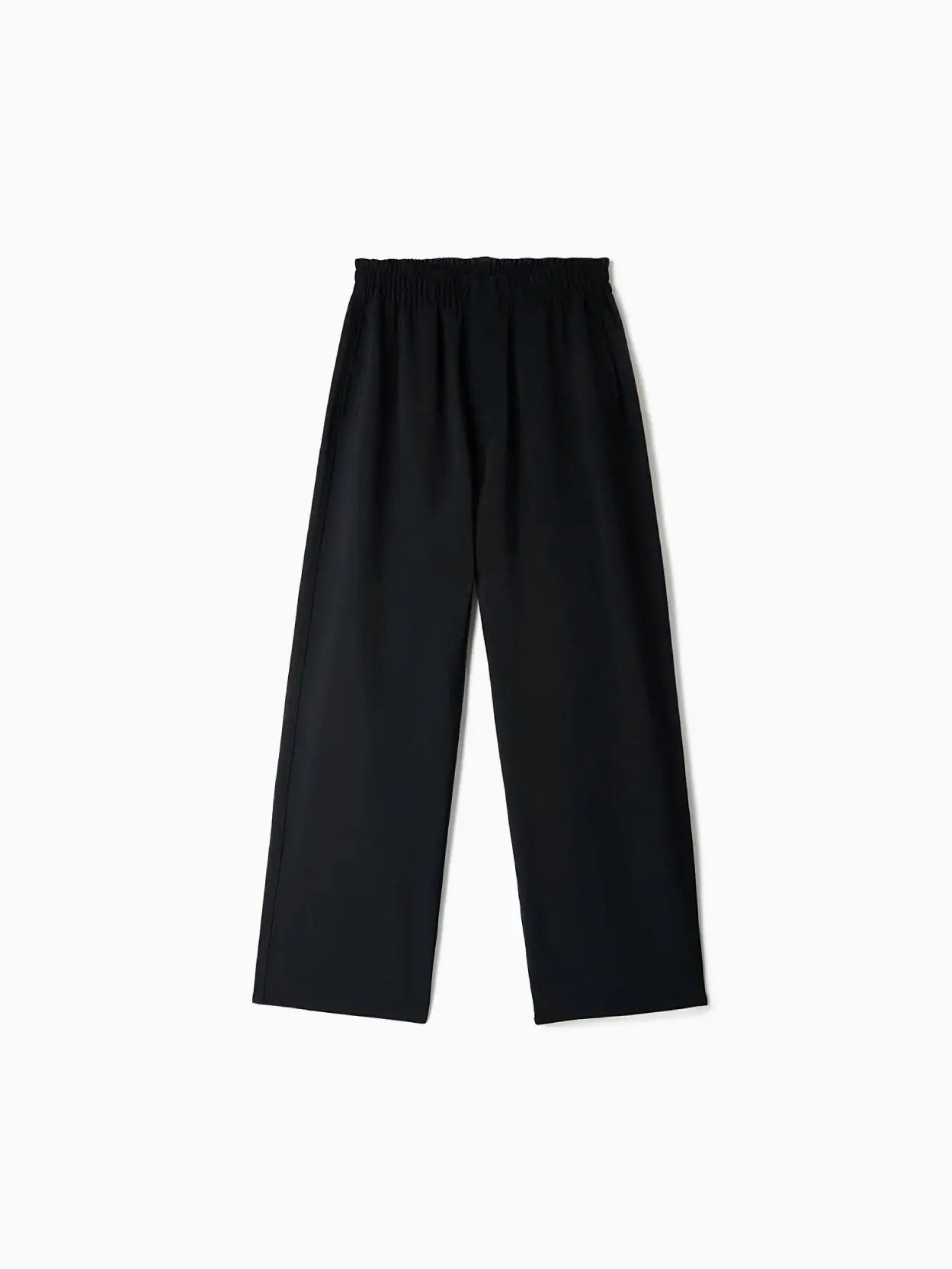 A pair of Sunnei Elastic Pants Black with an elastic waistband, displayed against a plain white background, perfect for your next casual day out. Available now at BassalStore in Barcelona.