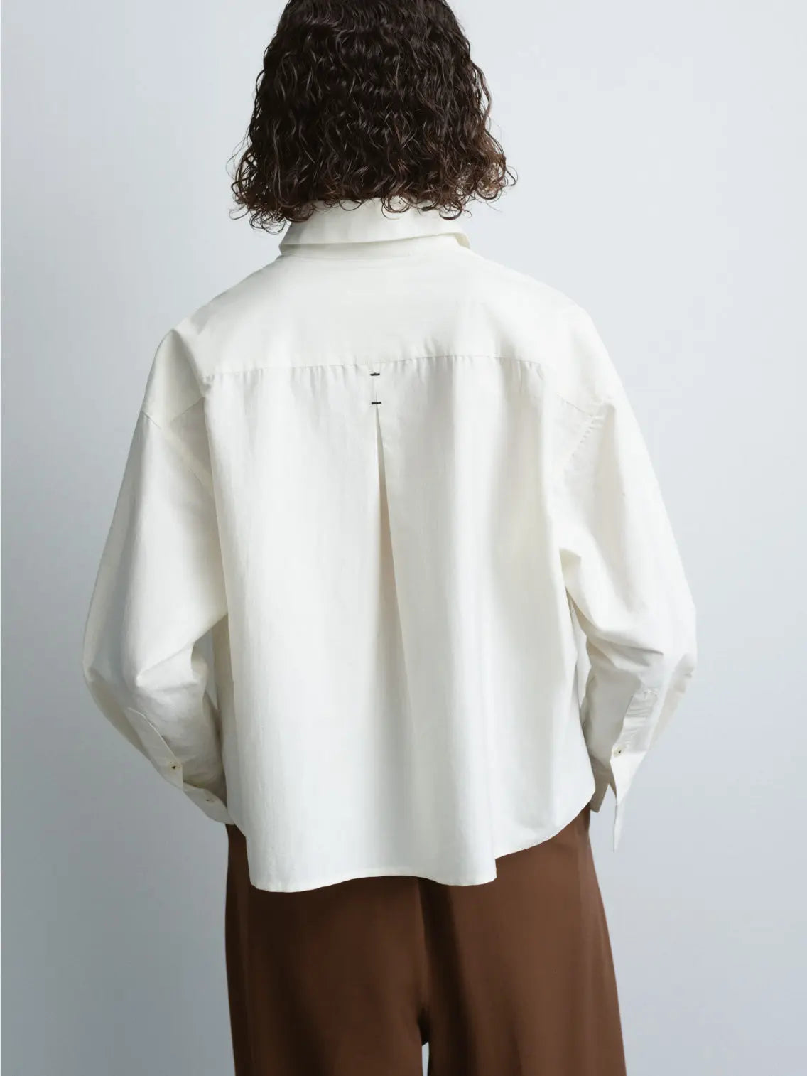 Front Pleats Shirt White Cordera
