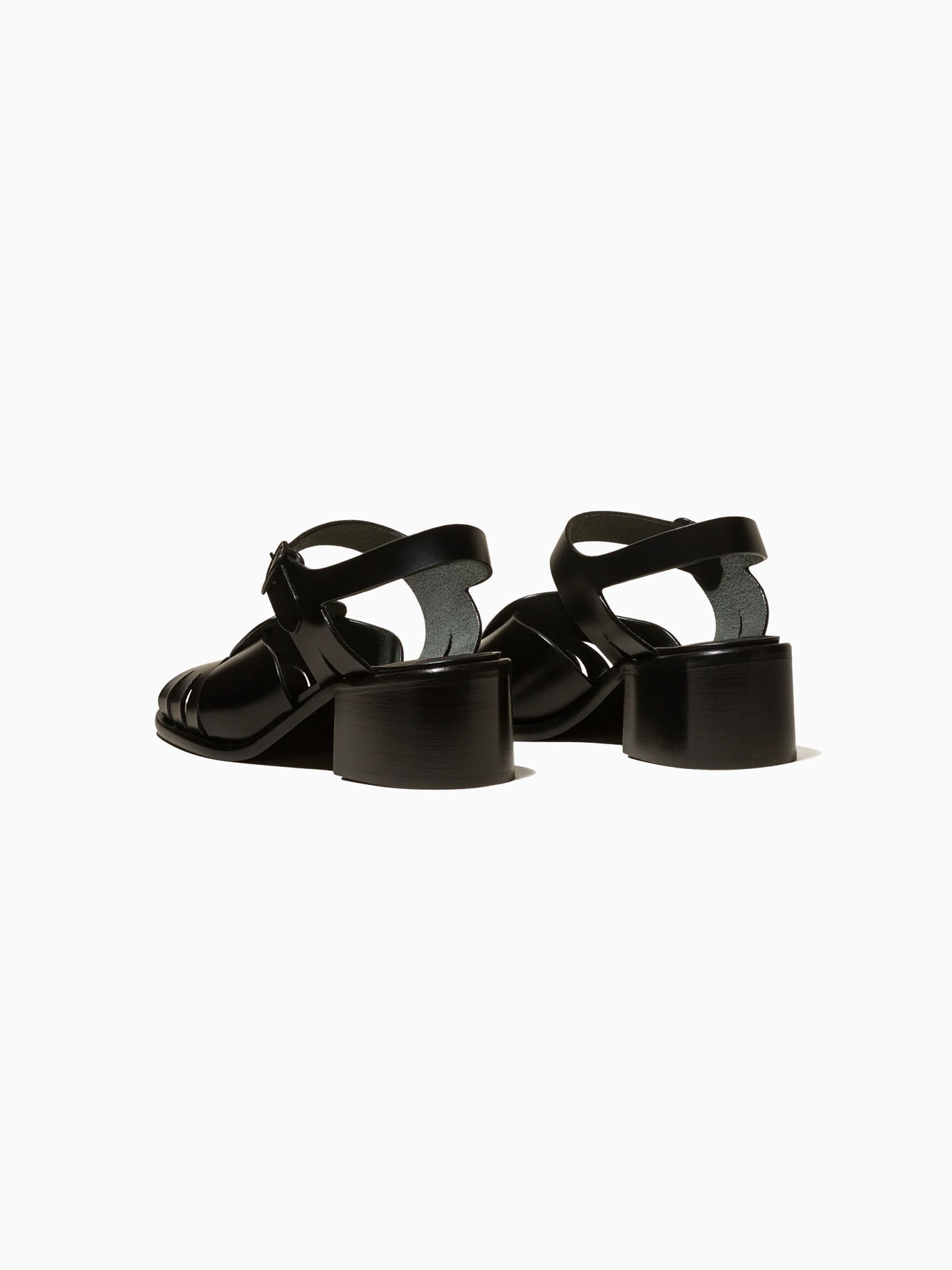 Ancora Squared Heeled Slide Black