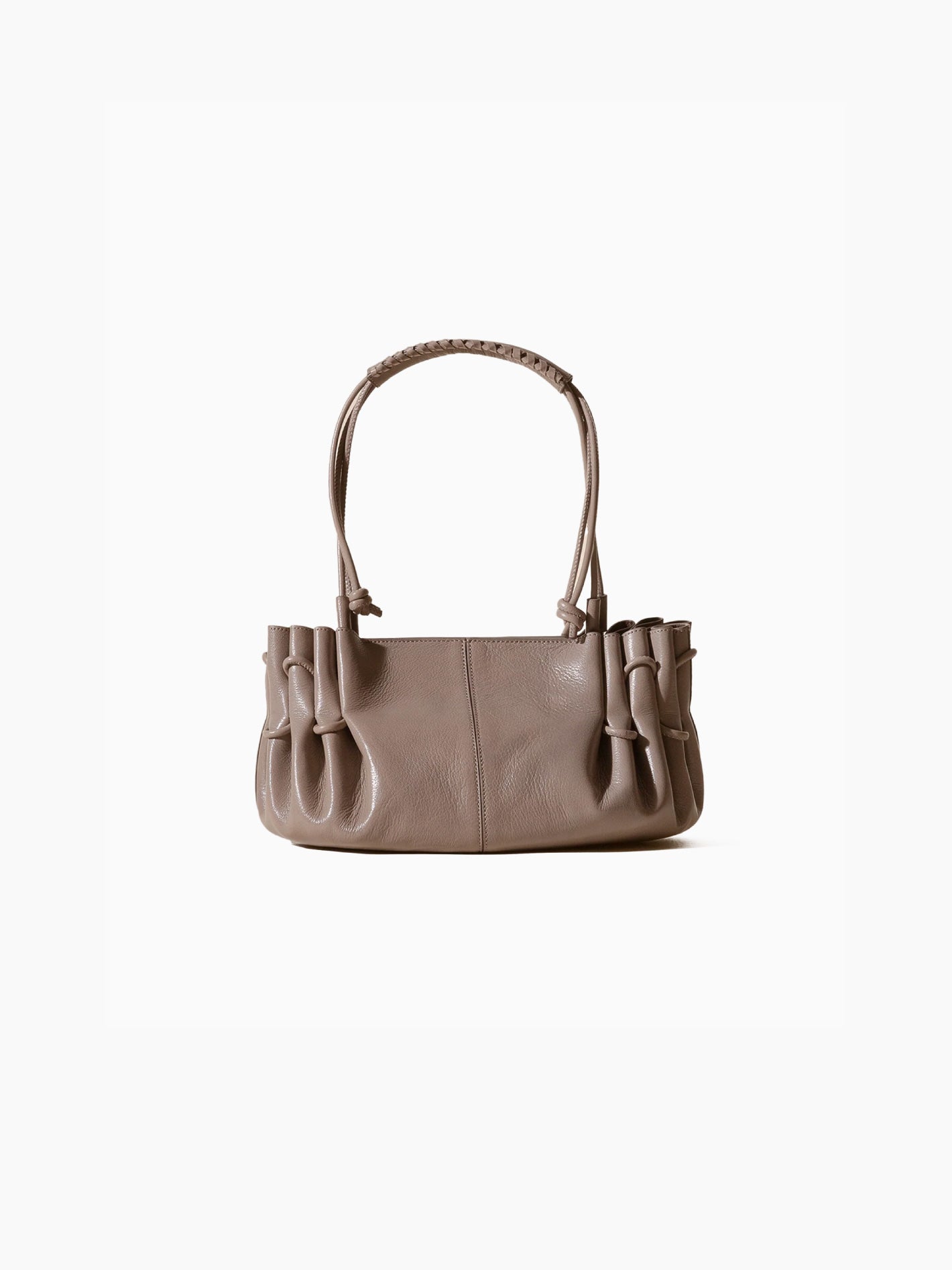 Arta Pleated Shoulder Bag Dark Taupe