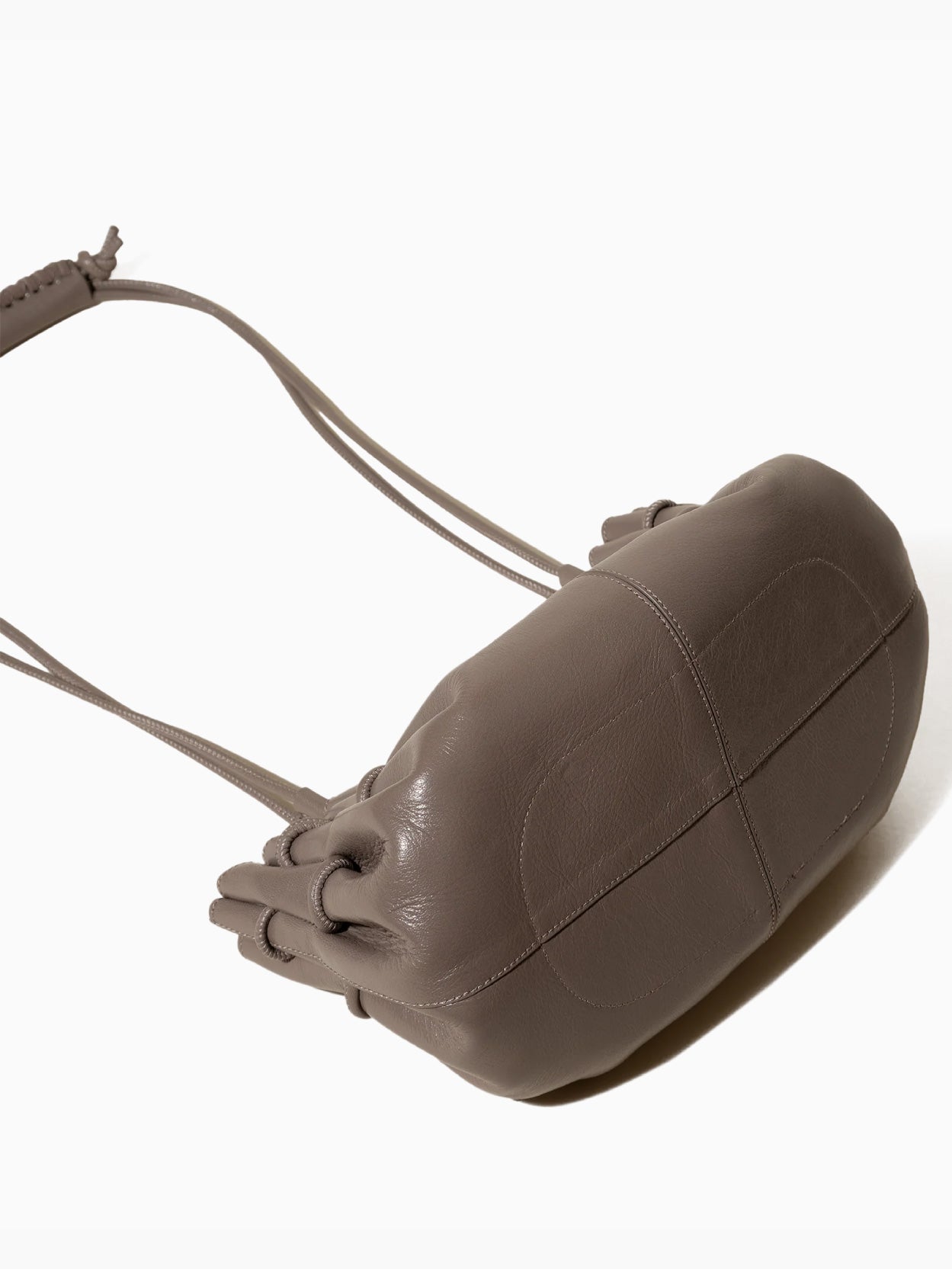 Arta Pleated Shoulder Bag Dark Taupe