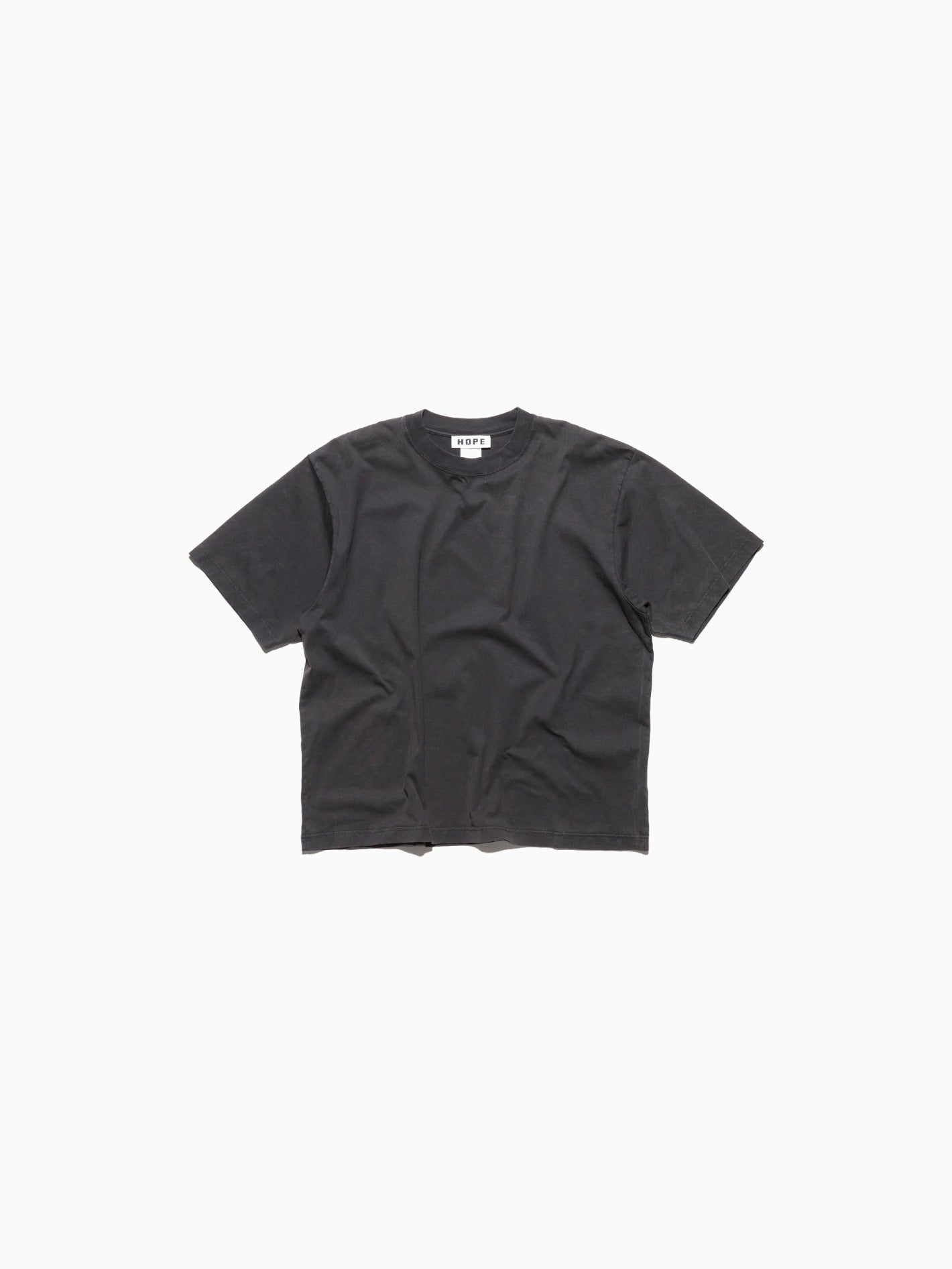 Boxy T-Shirt Washed Black Jersey