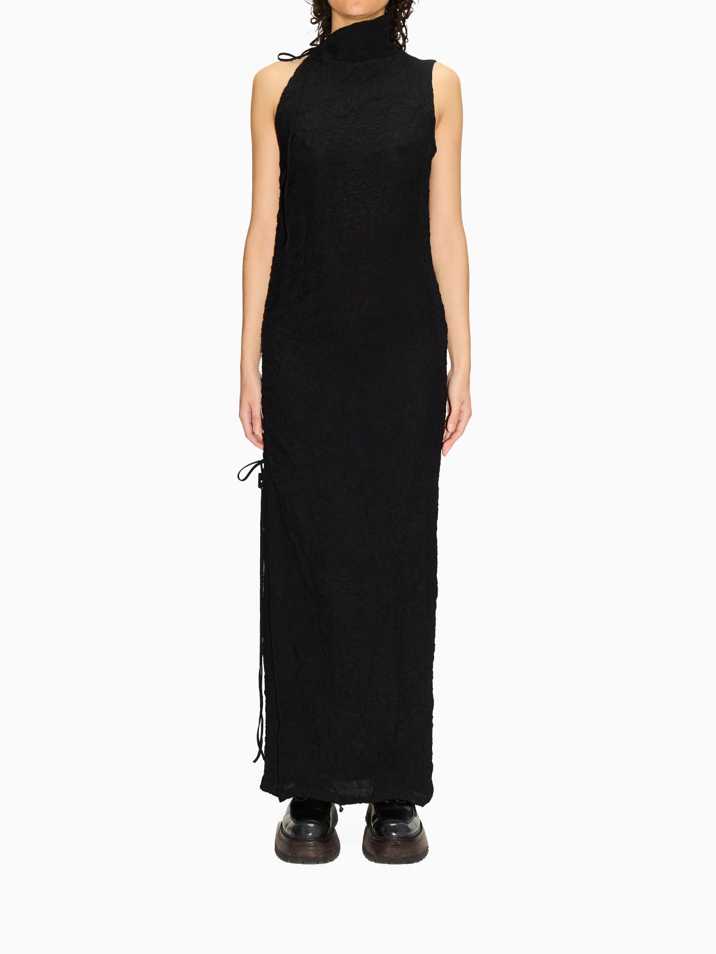 Crinkle Dress Black