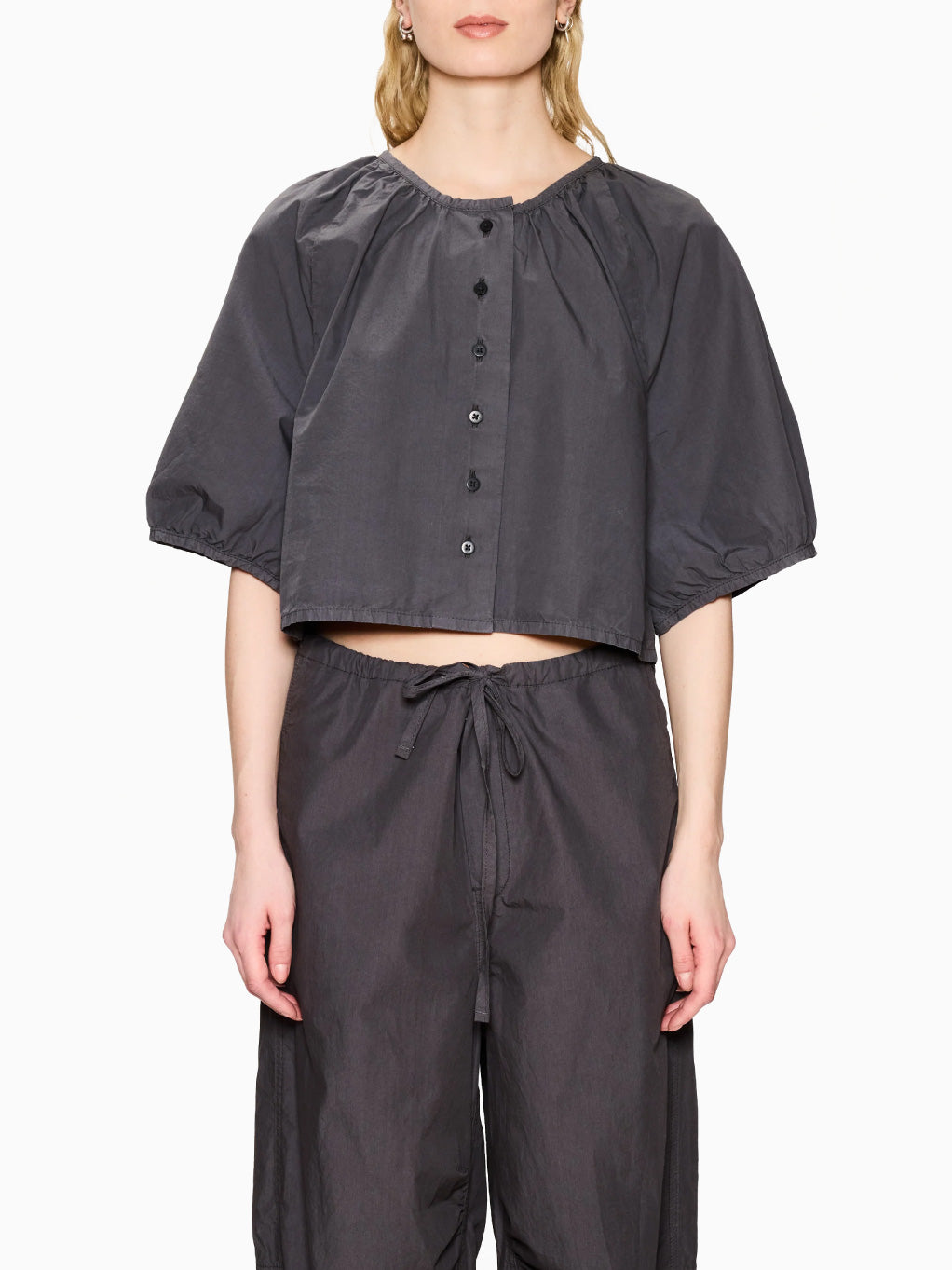Humble Top Faded Black Poplin