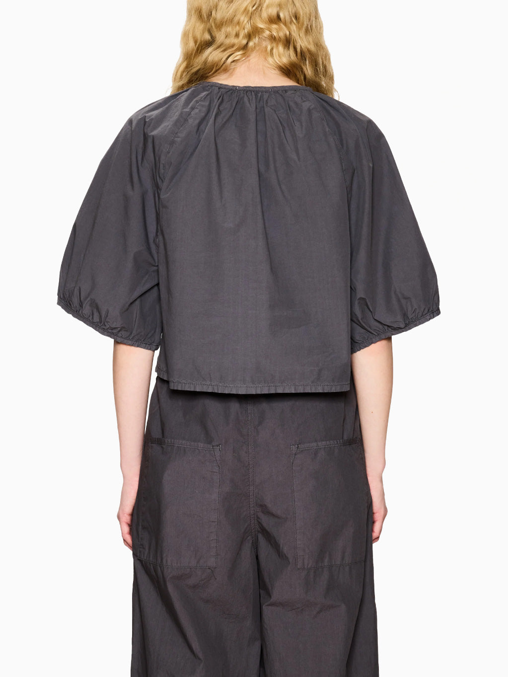 Humble Top Faded Black Poplin