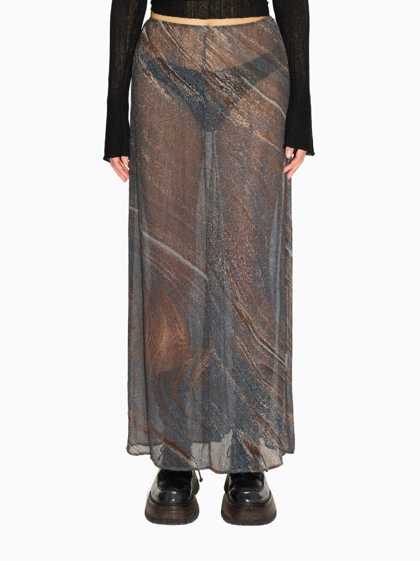 Read Skirt Martian Flow Print