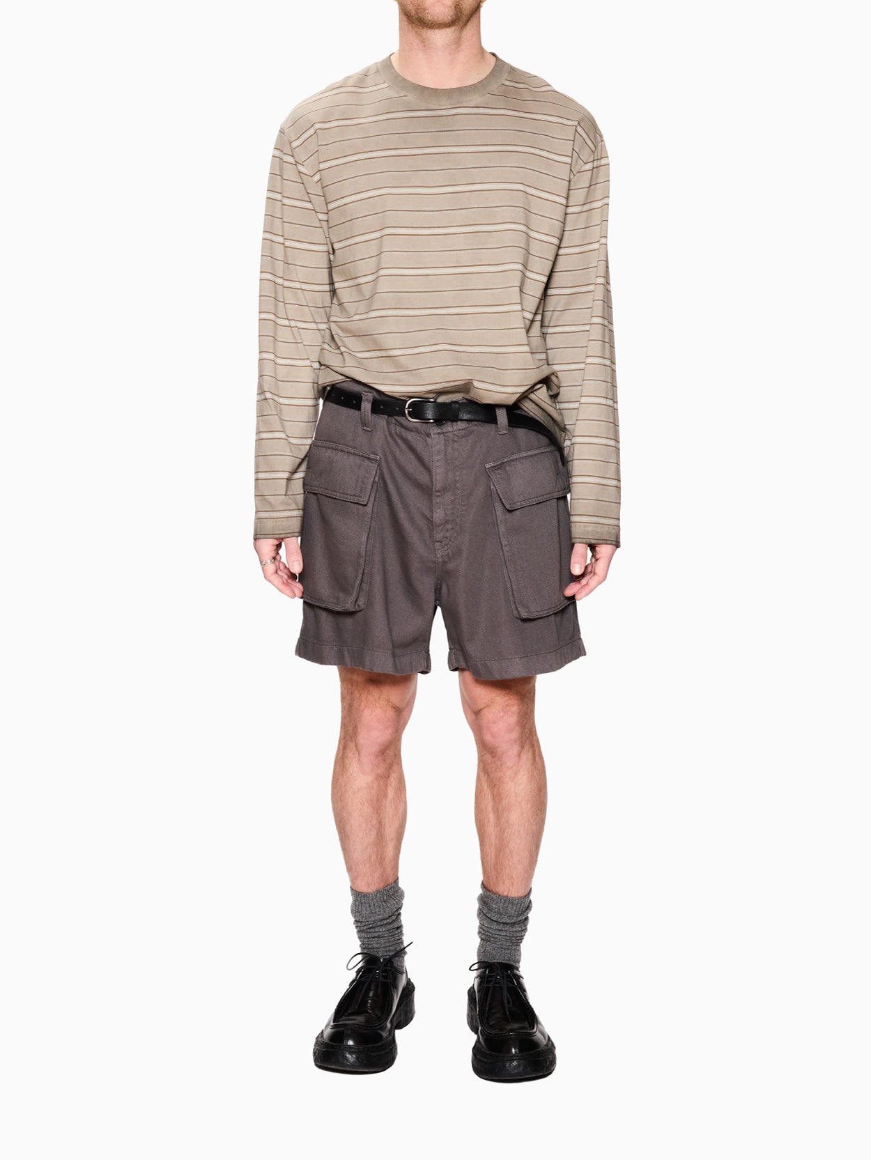 Spark Longsleeve Overdyed Beige Stripe