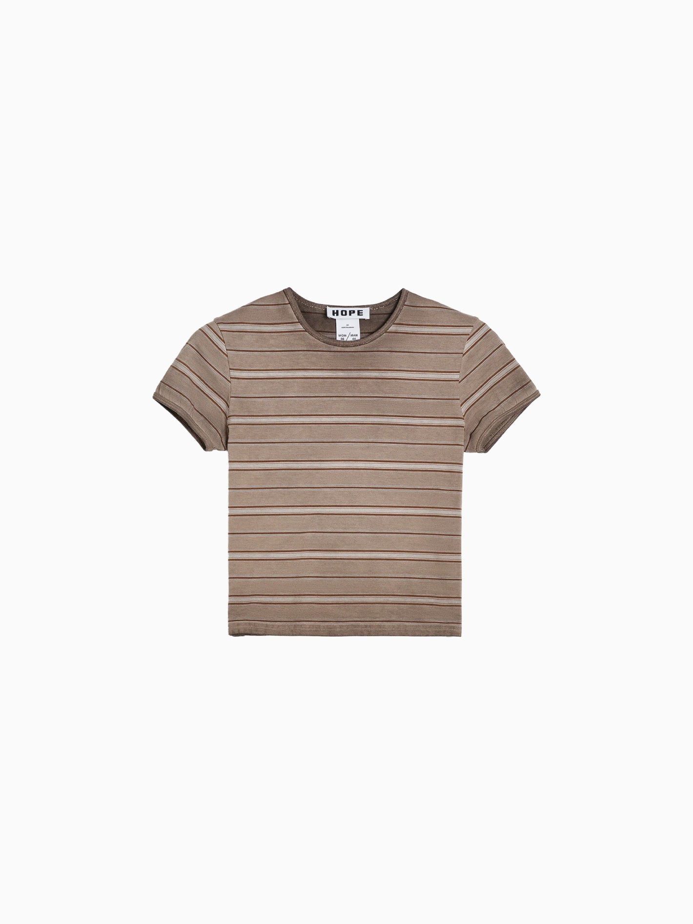 Vile Tee Overdyed Beige Stripe