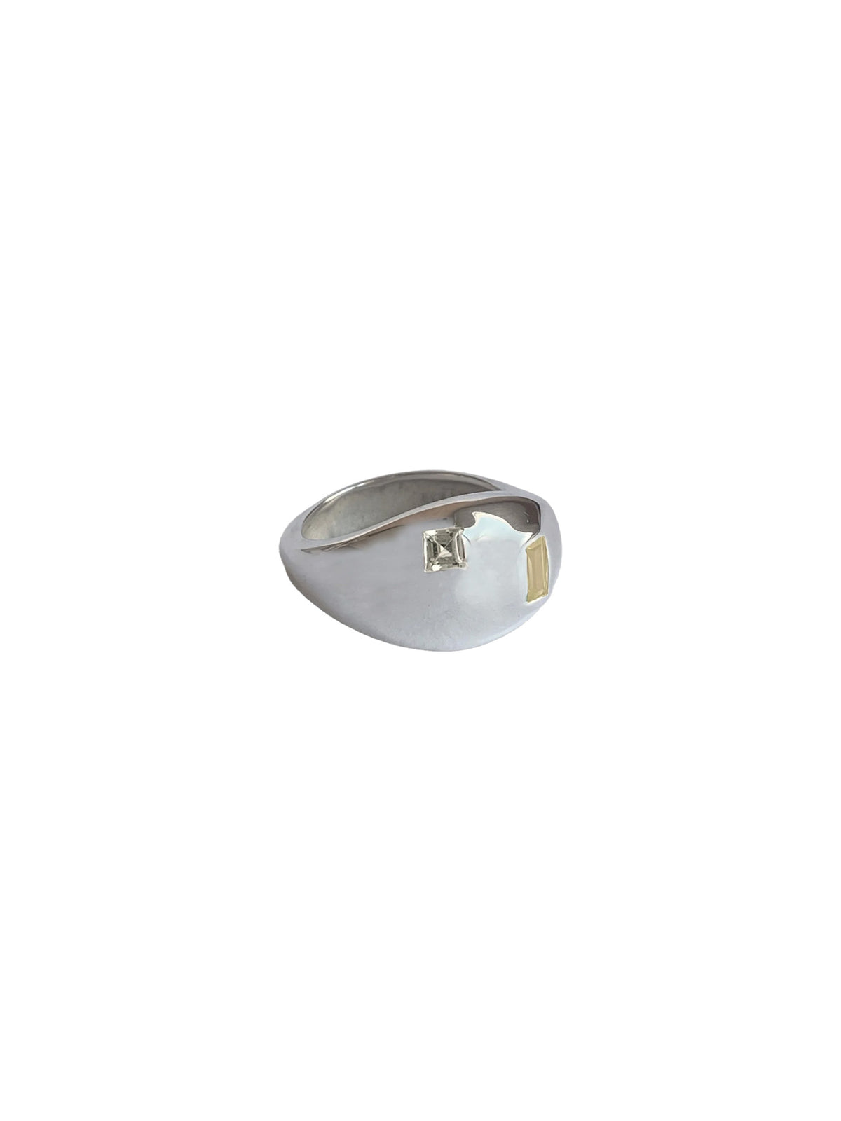 Large Drop Citrine Cubic Zirconia Ring