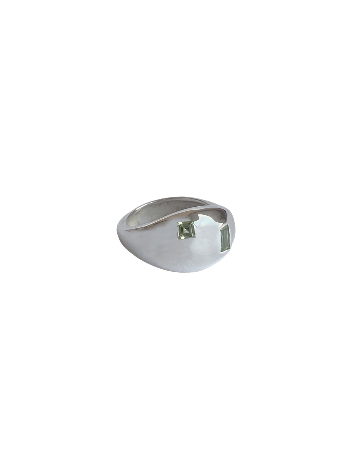 Large Drop Peridot Ring