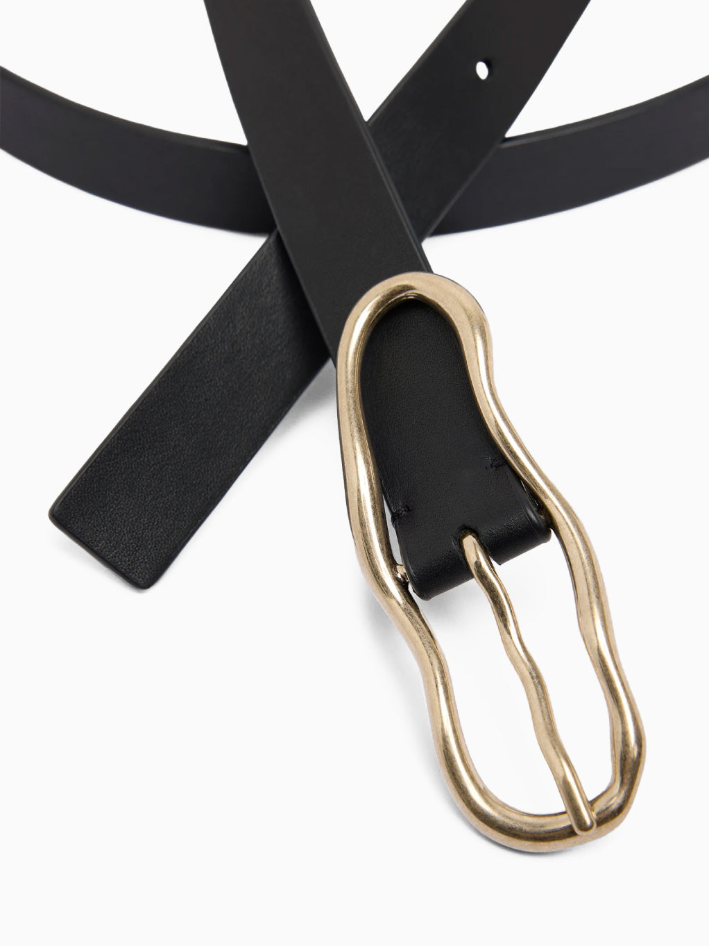 Groviglio Black Leather Belt