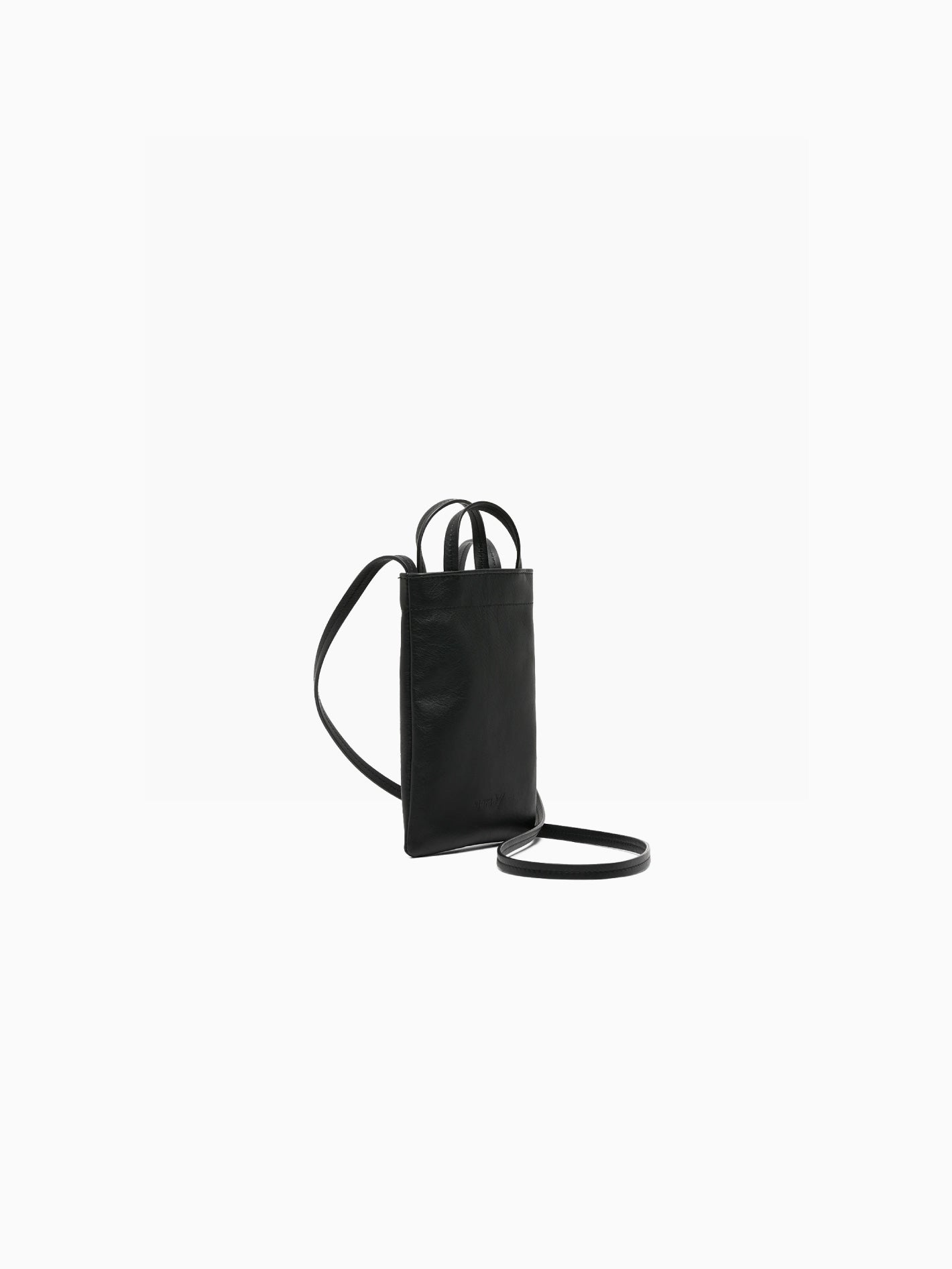 Sportina Black Leather Phone Case