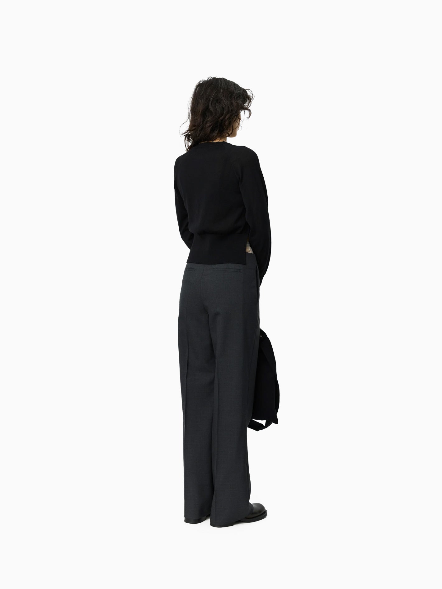 Appointment Cardigan Black Merino Silk