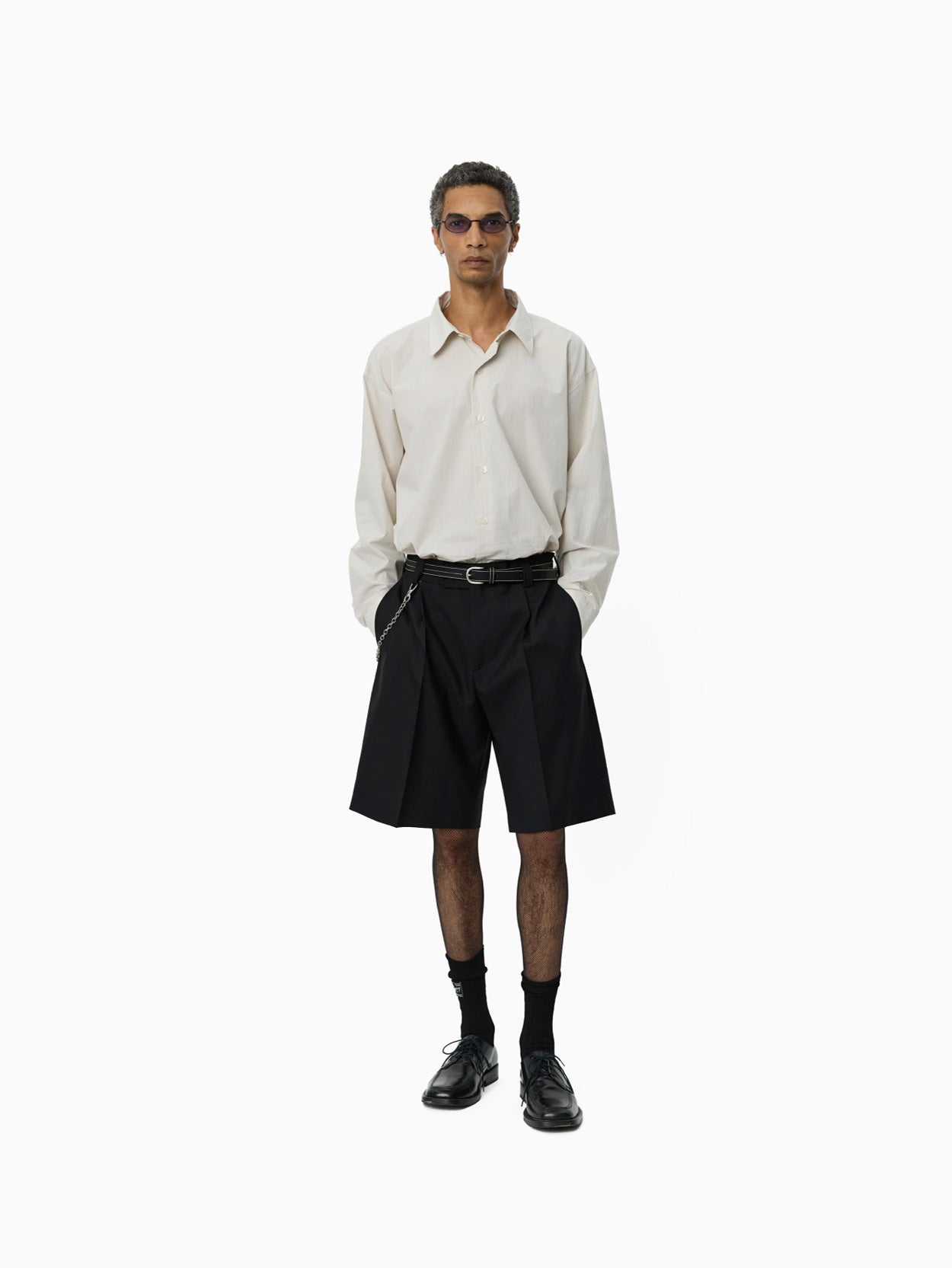 Classic Shorts Black Tropical Wool