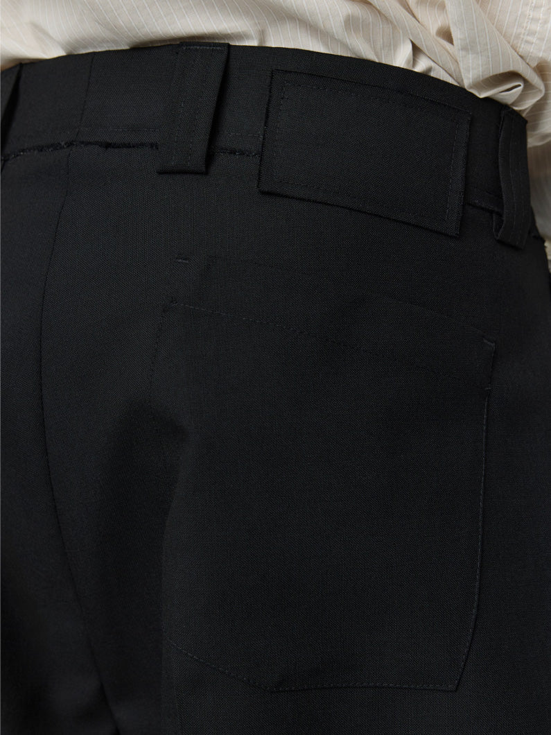 Classic Shorts Black Tropical Wool