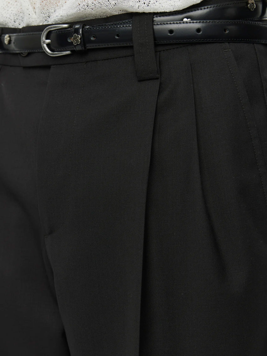 Classic Trousers Coffee Twill Wool